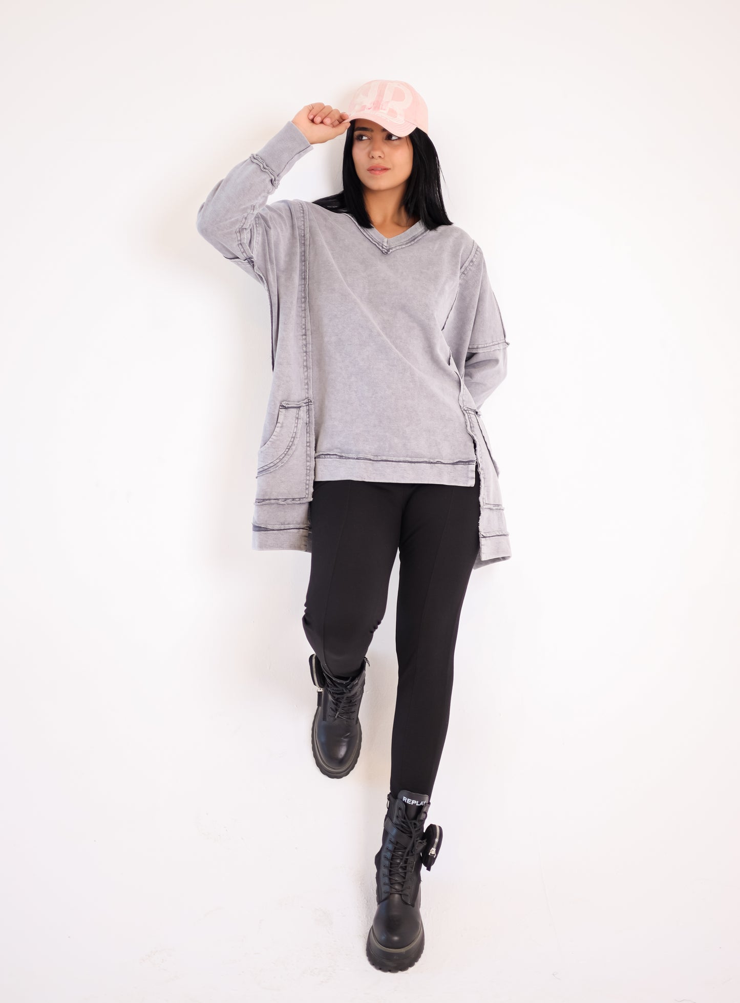 Washed sweatshirt - Grey