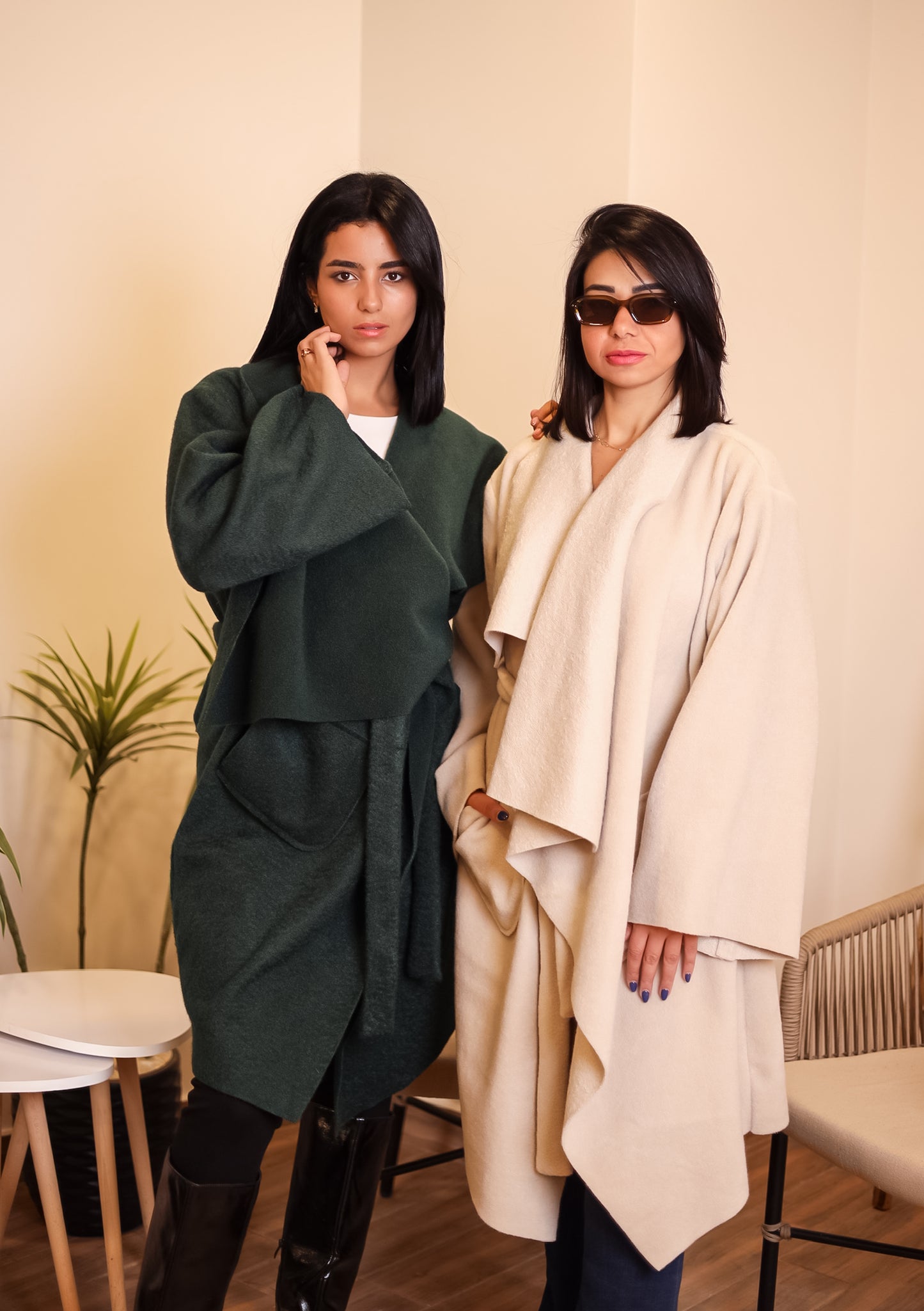 THE VELA WRAP COAT - BEIGE