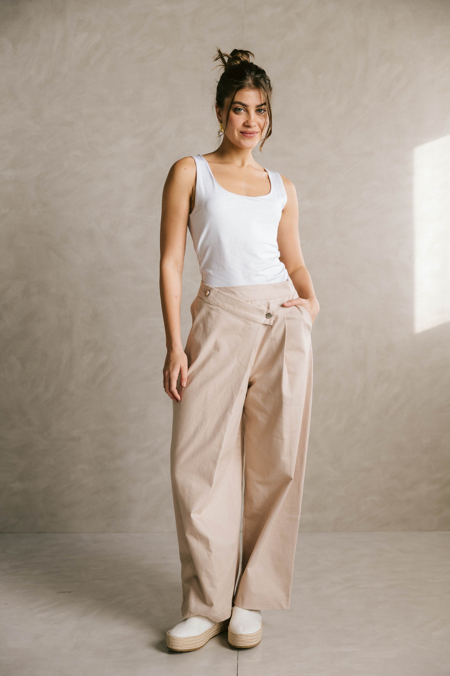 Wrapline gabardeen pants