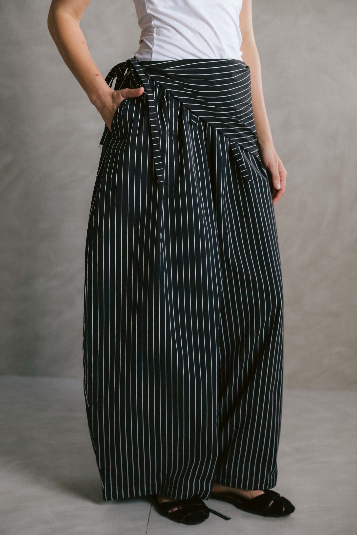 Stripped ease pants