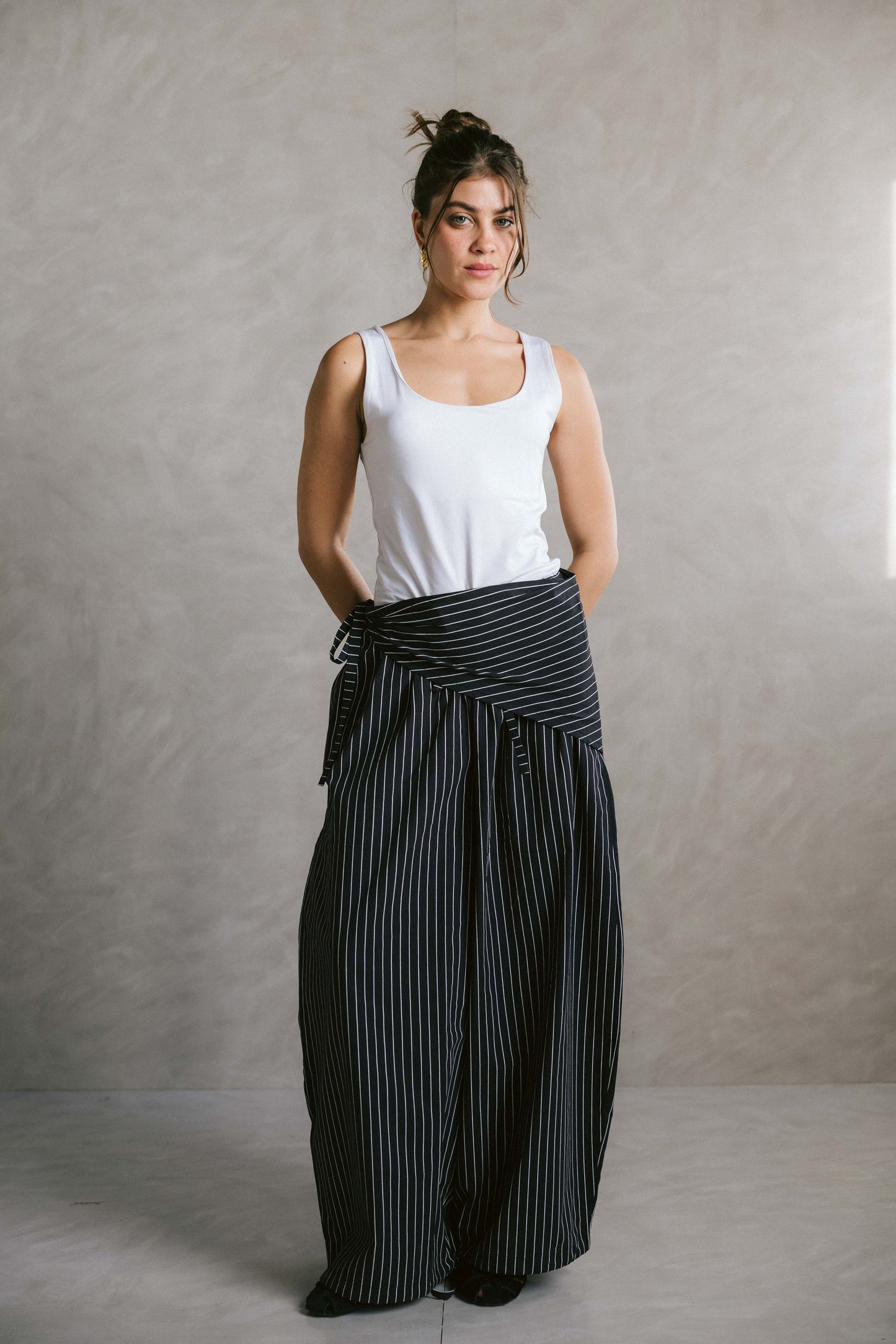 Stripped ease pants