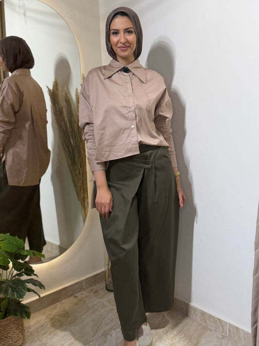 Wrapline gabardeen pants