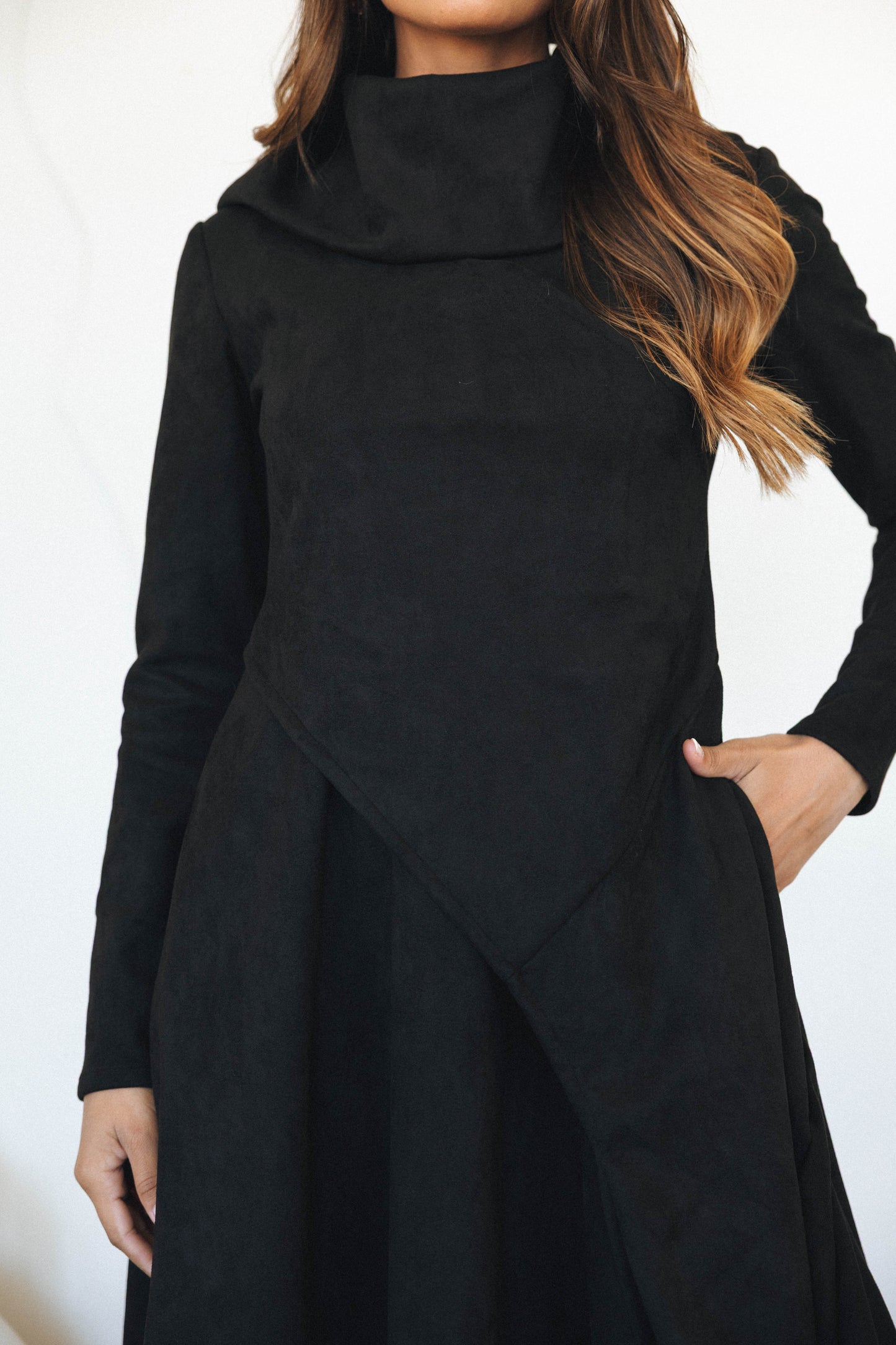 ASYMMETRICAL DRESS - BLACK