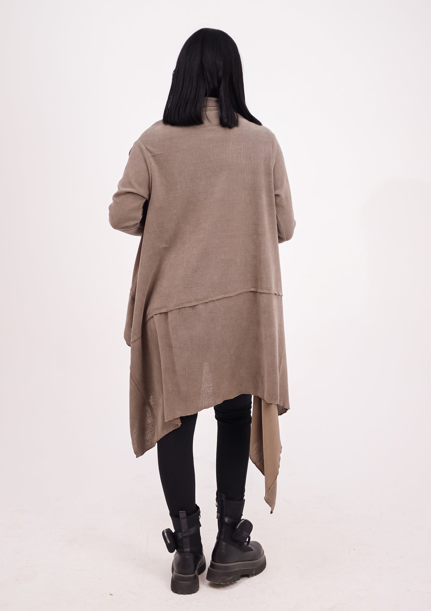 Asymmetrical knit cardigan