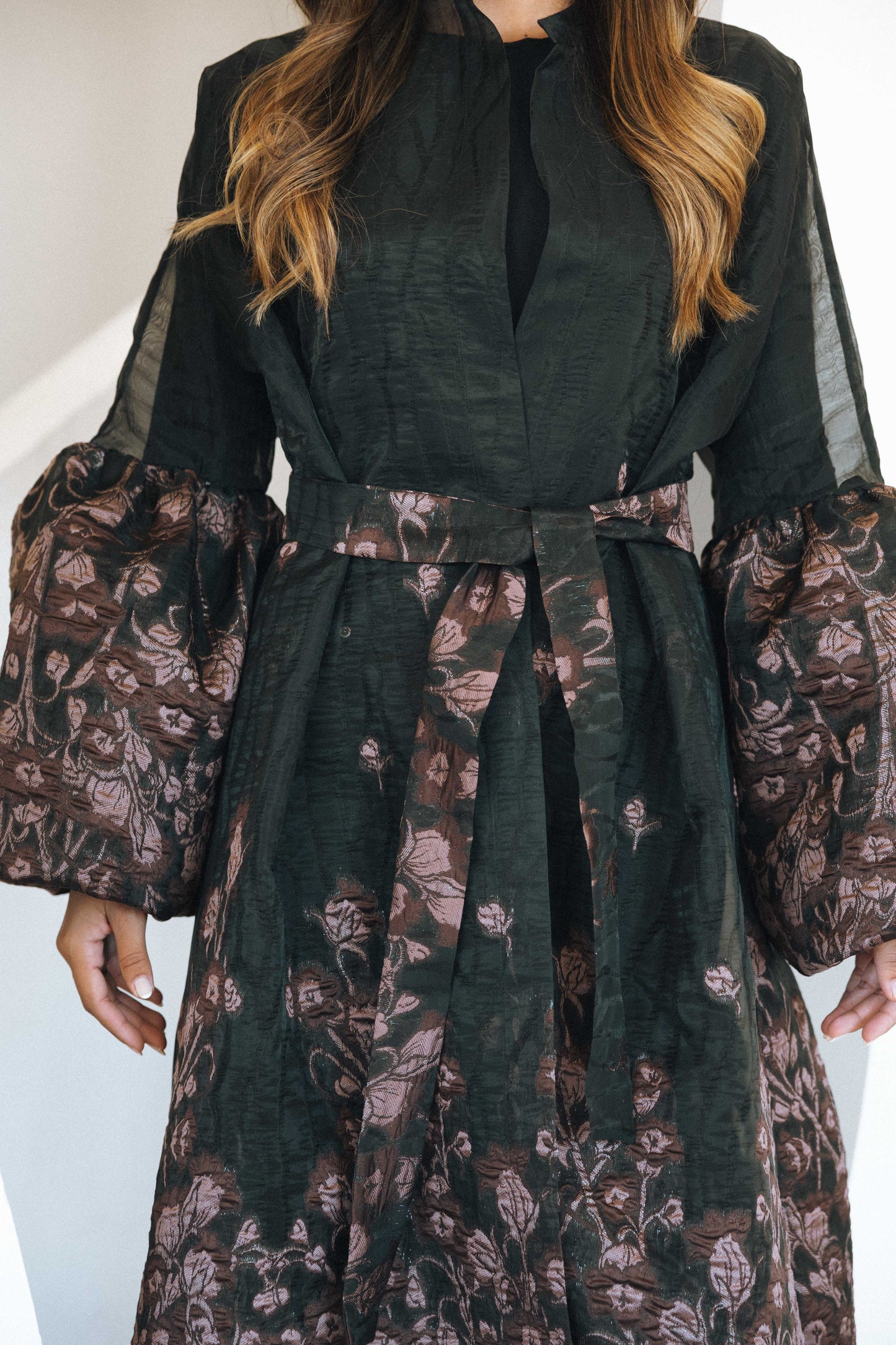 AZZAHRA  KAFTAN - BURGUNDY