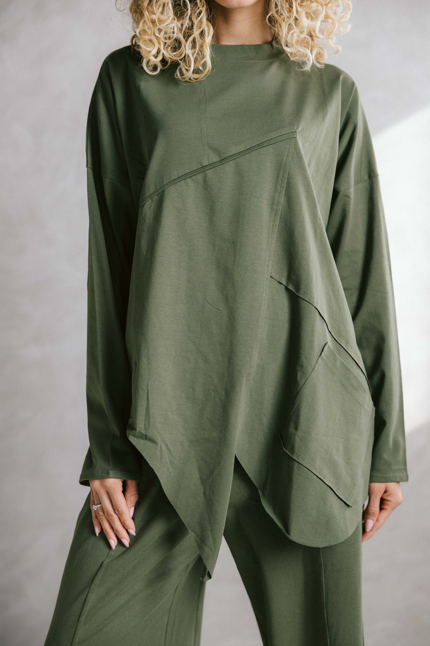 Unfinished cotton set - olive