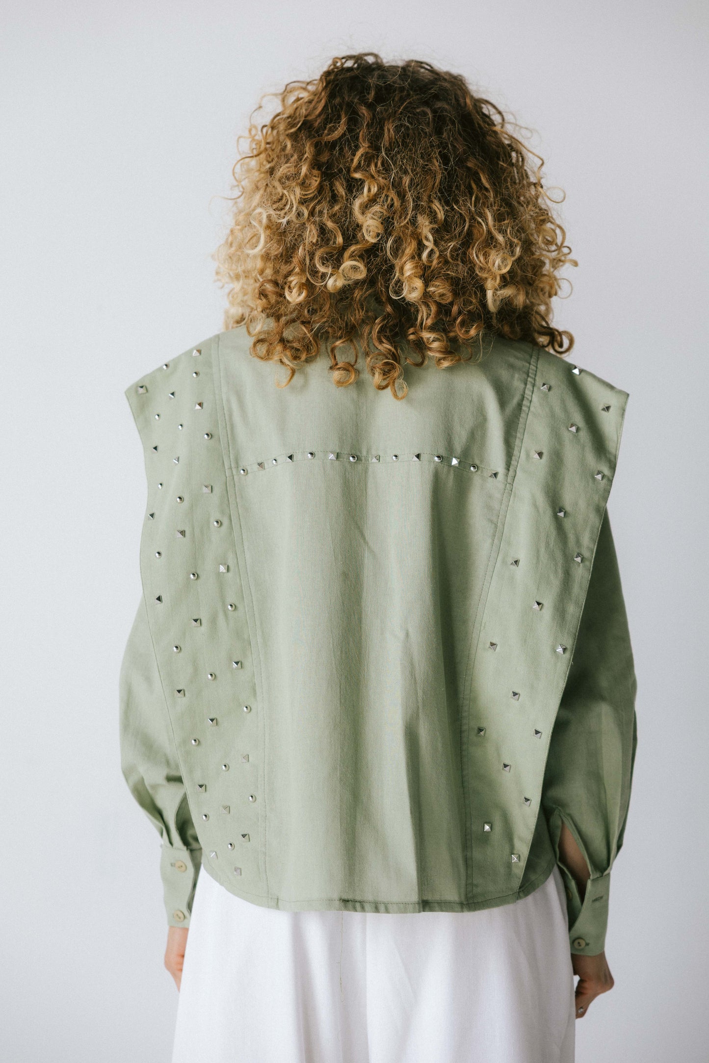 Studded linen shirt