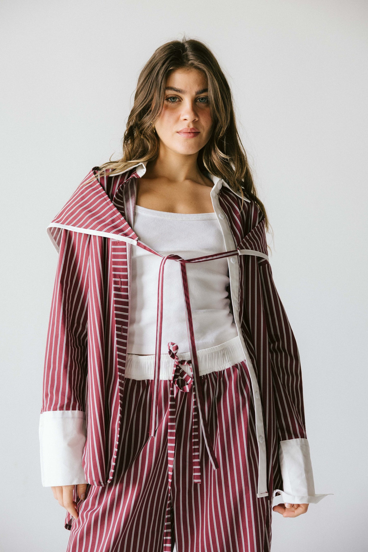 The Icon Stripe Set - Burgundy
