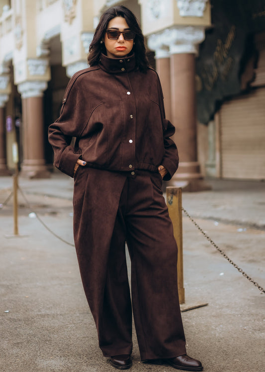 The relax suede set - BROWN