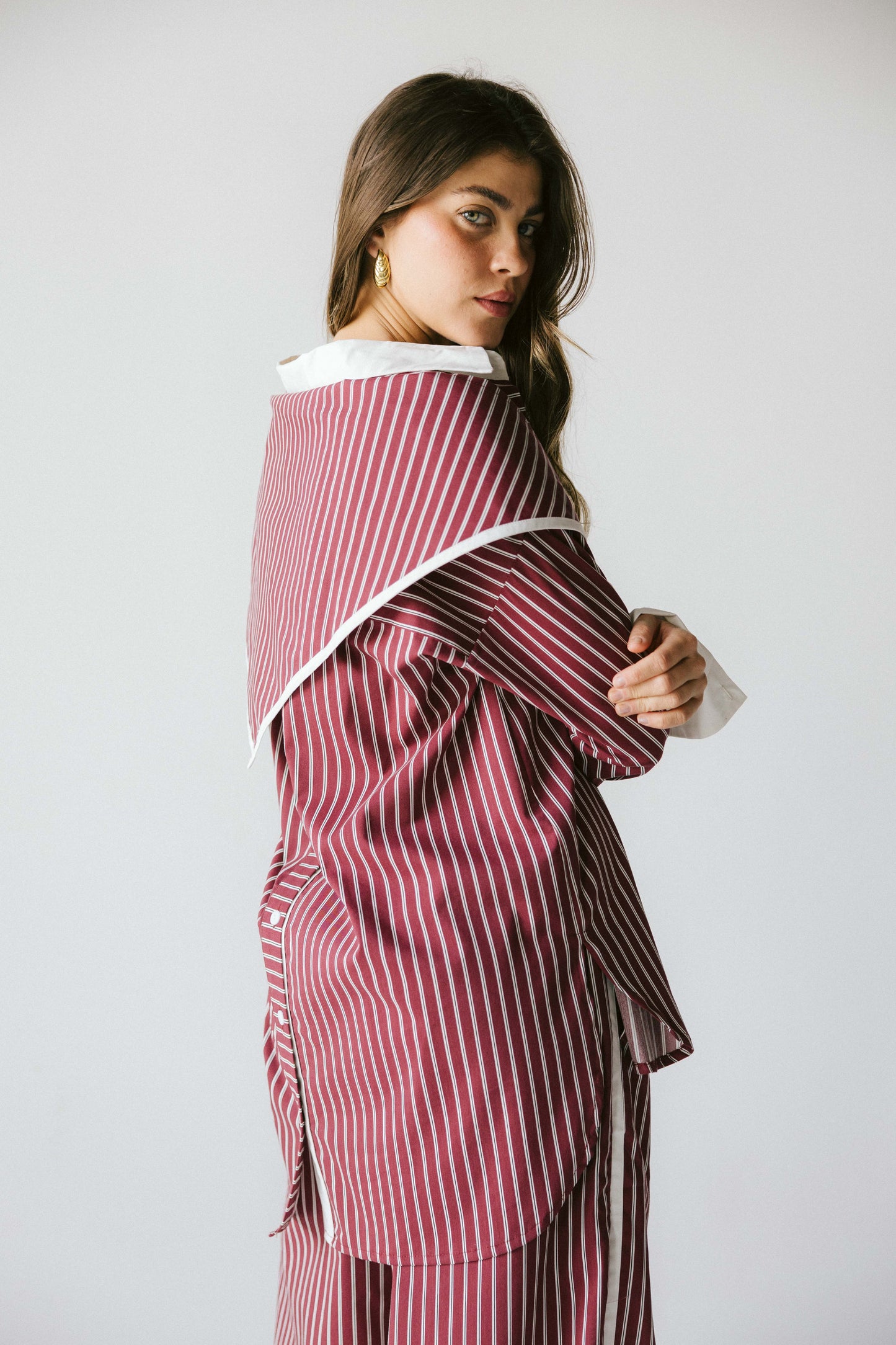 The Icon Stripe Set - Burgundy