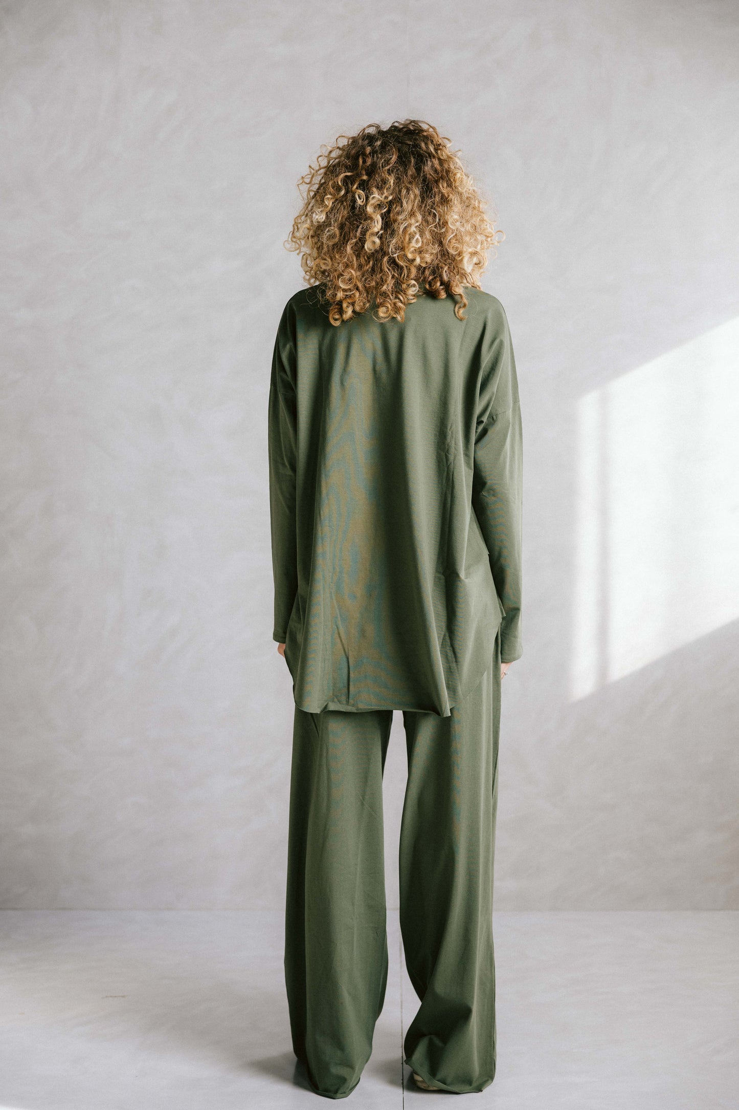 Unfinished cotton set - olive