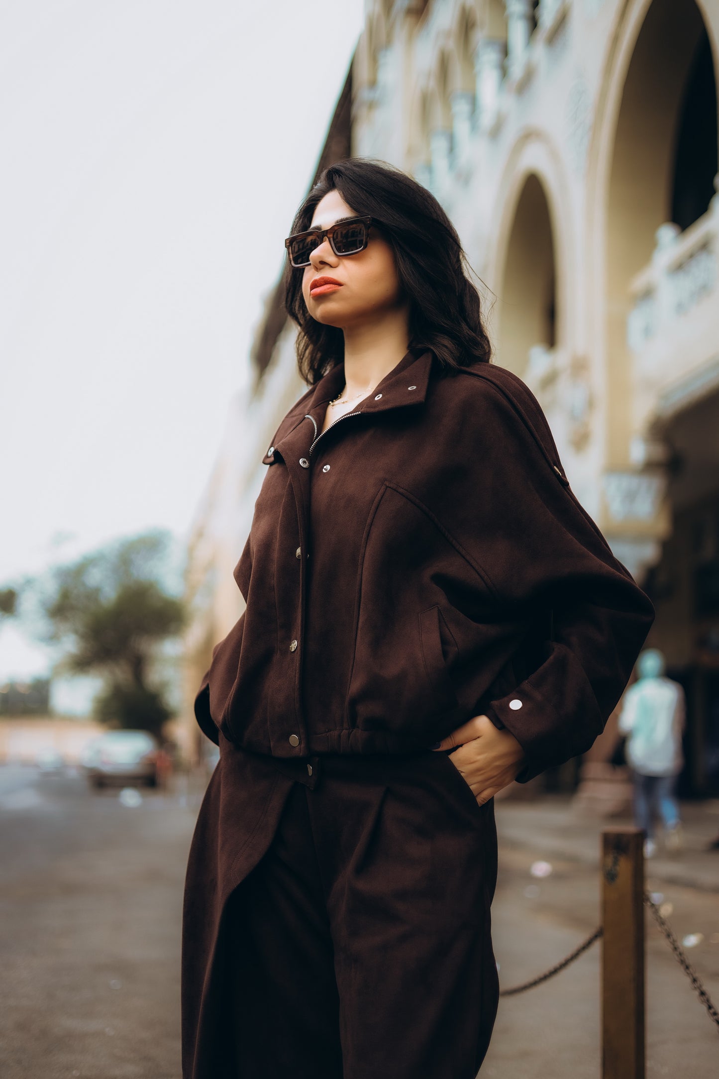 The relax suede set - BROWN