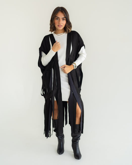 Cut out Fringes cardigan ( pre order )