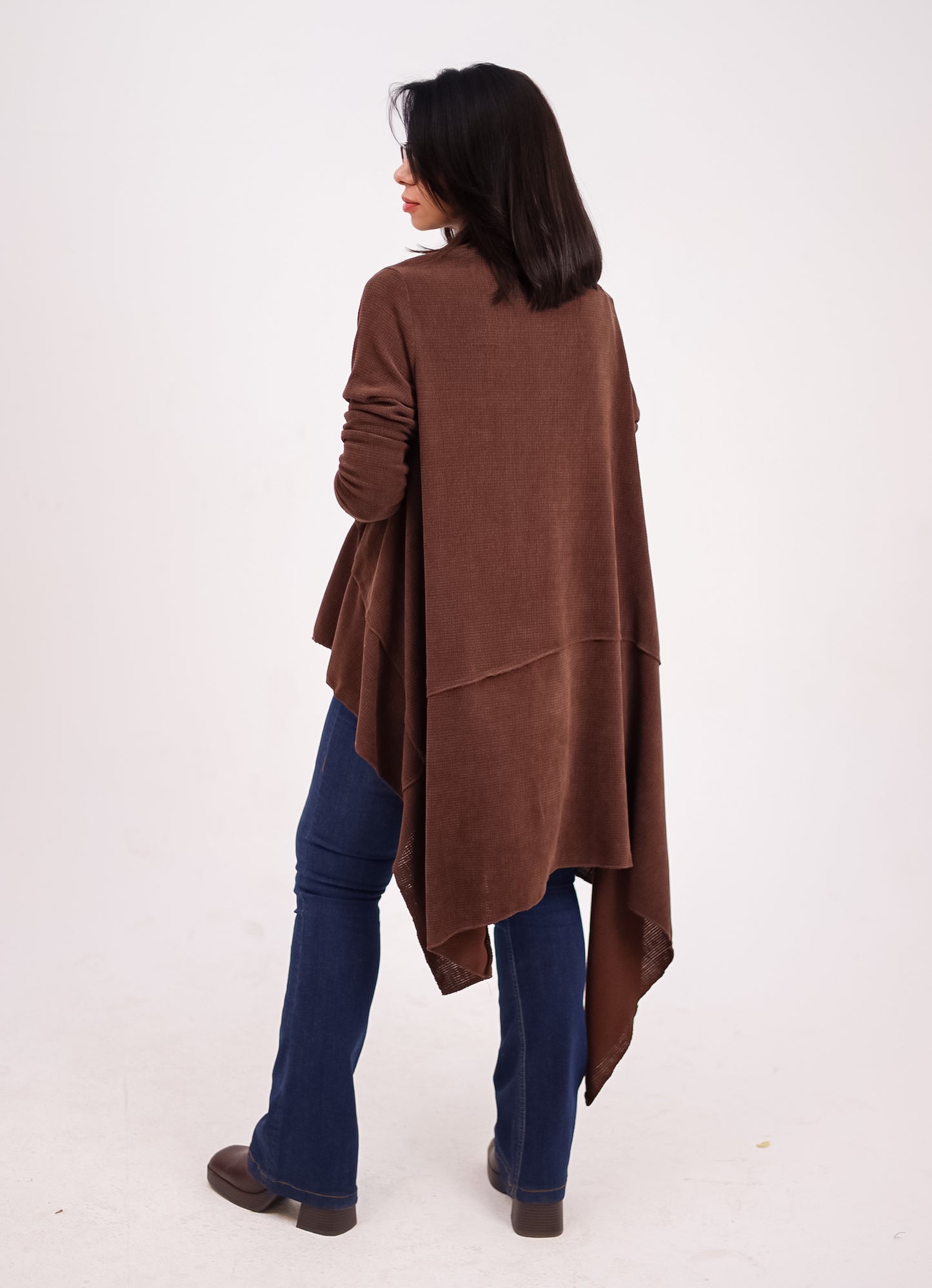 Asymmetrical knit cardigan
