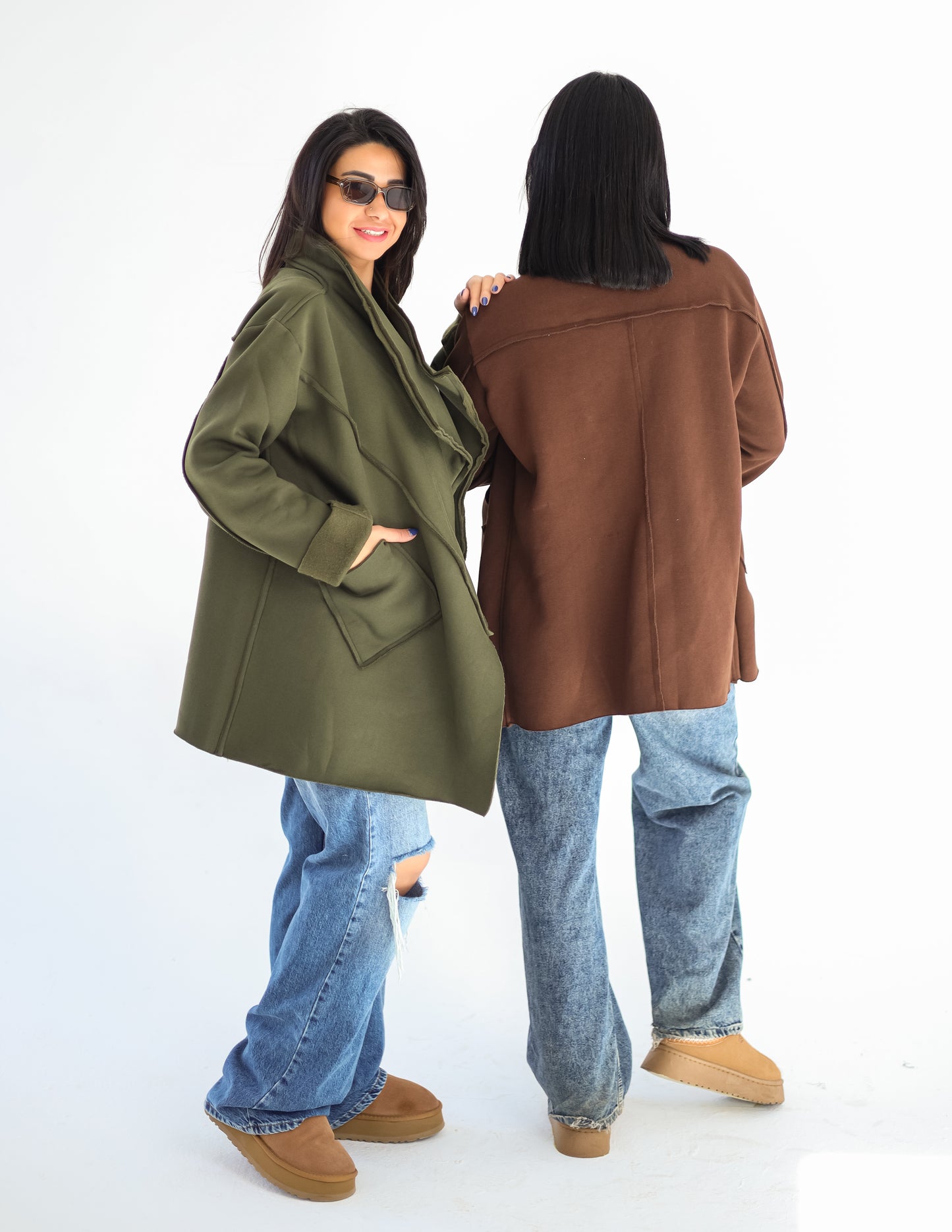 Unfinished Milton cardigan - OLIVE