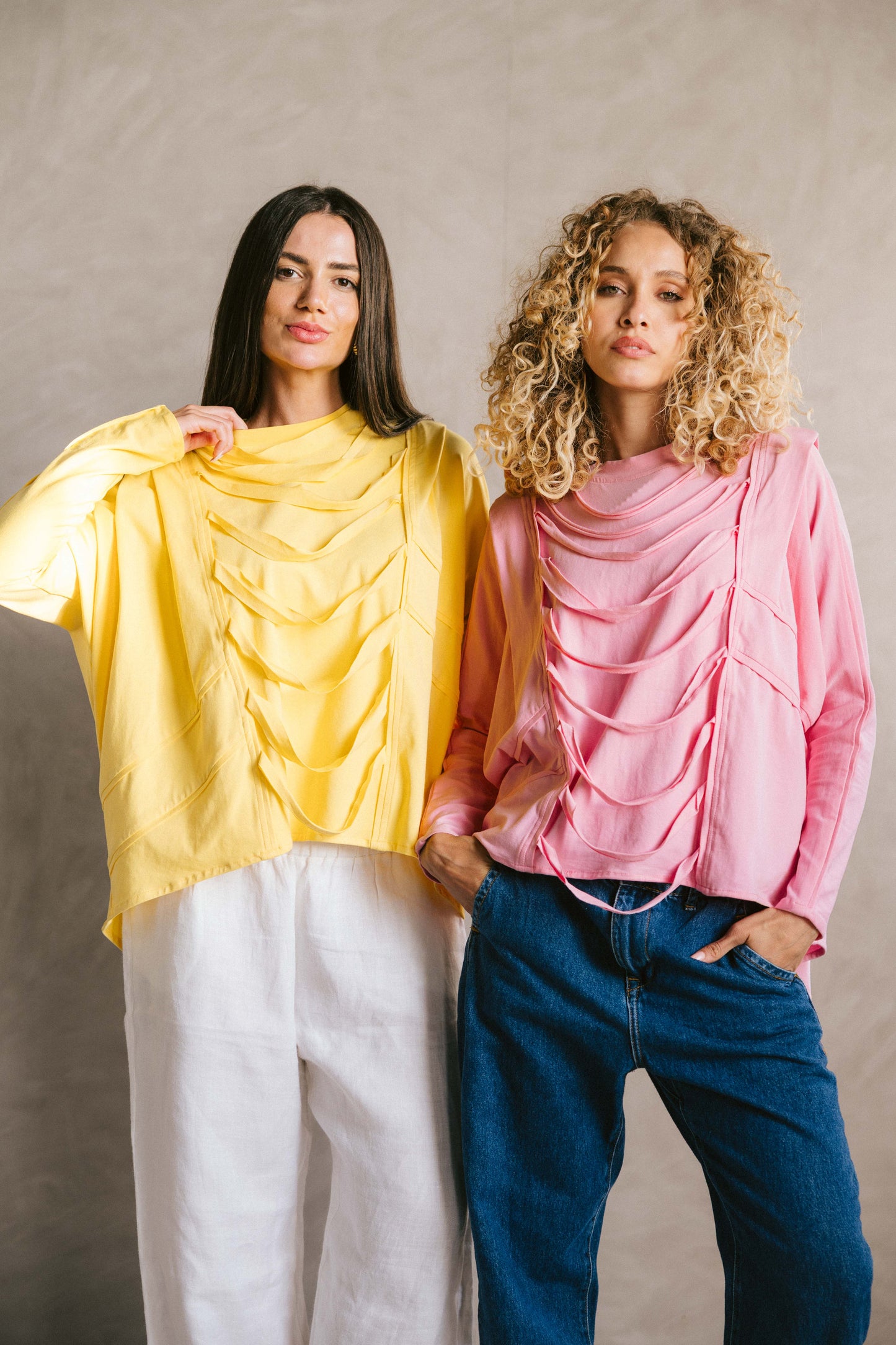 Ruched cotton t-shirt - Pink