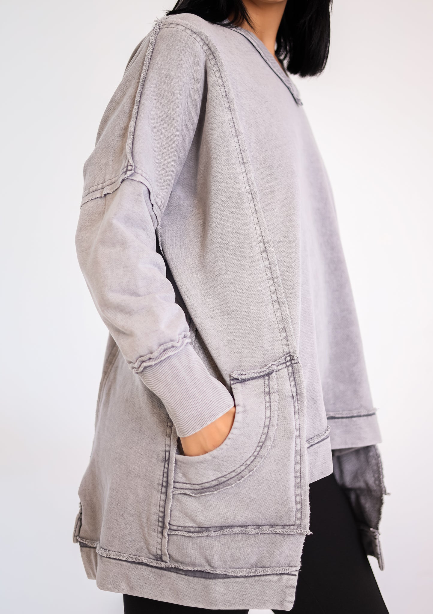 Washed sweatshirt - Grey