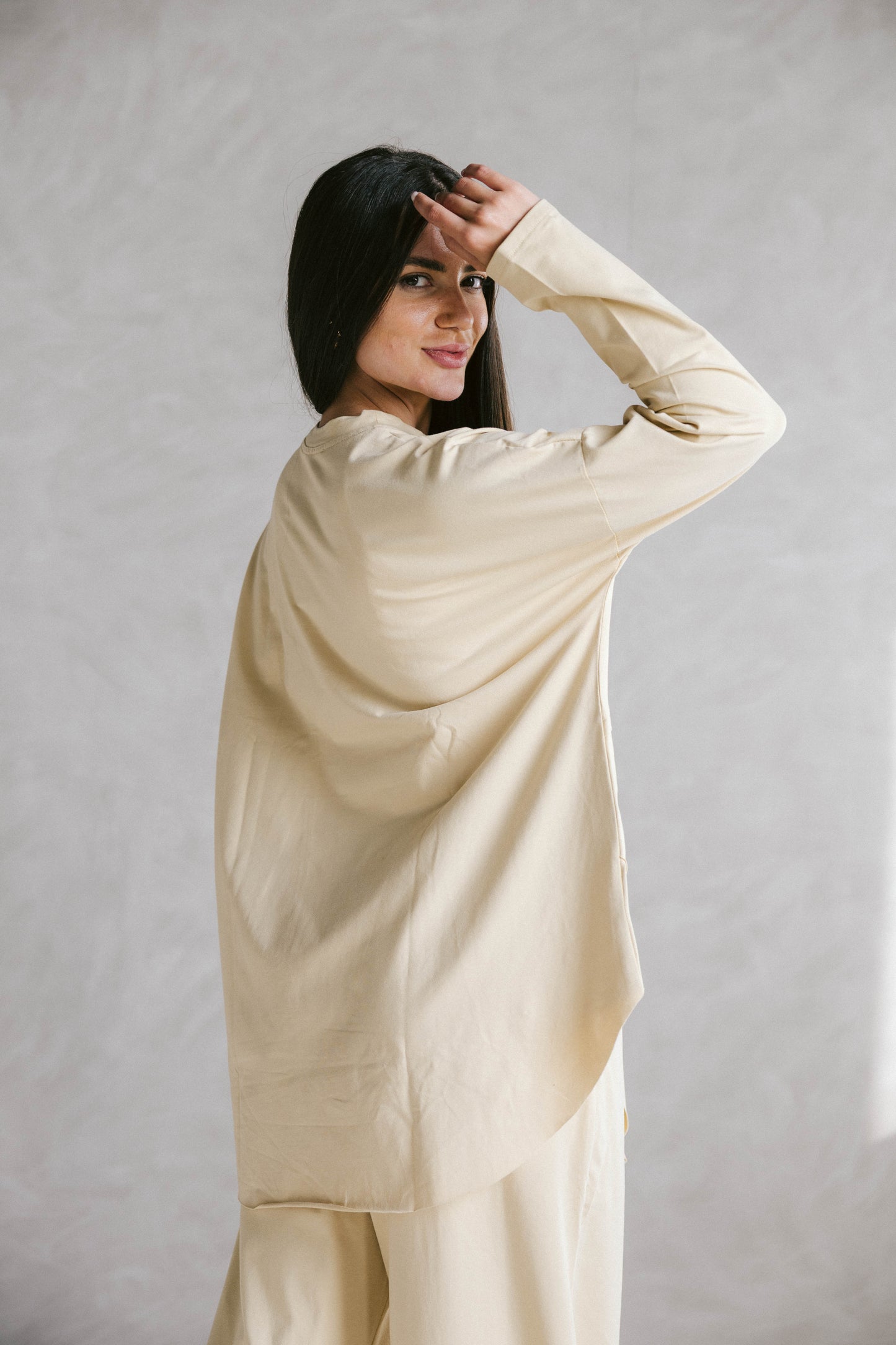 Unfinished cotton set - beige