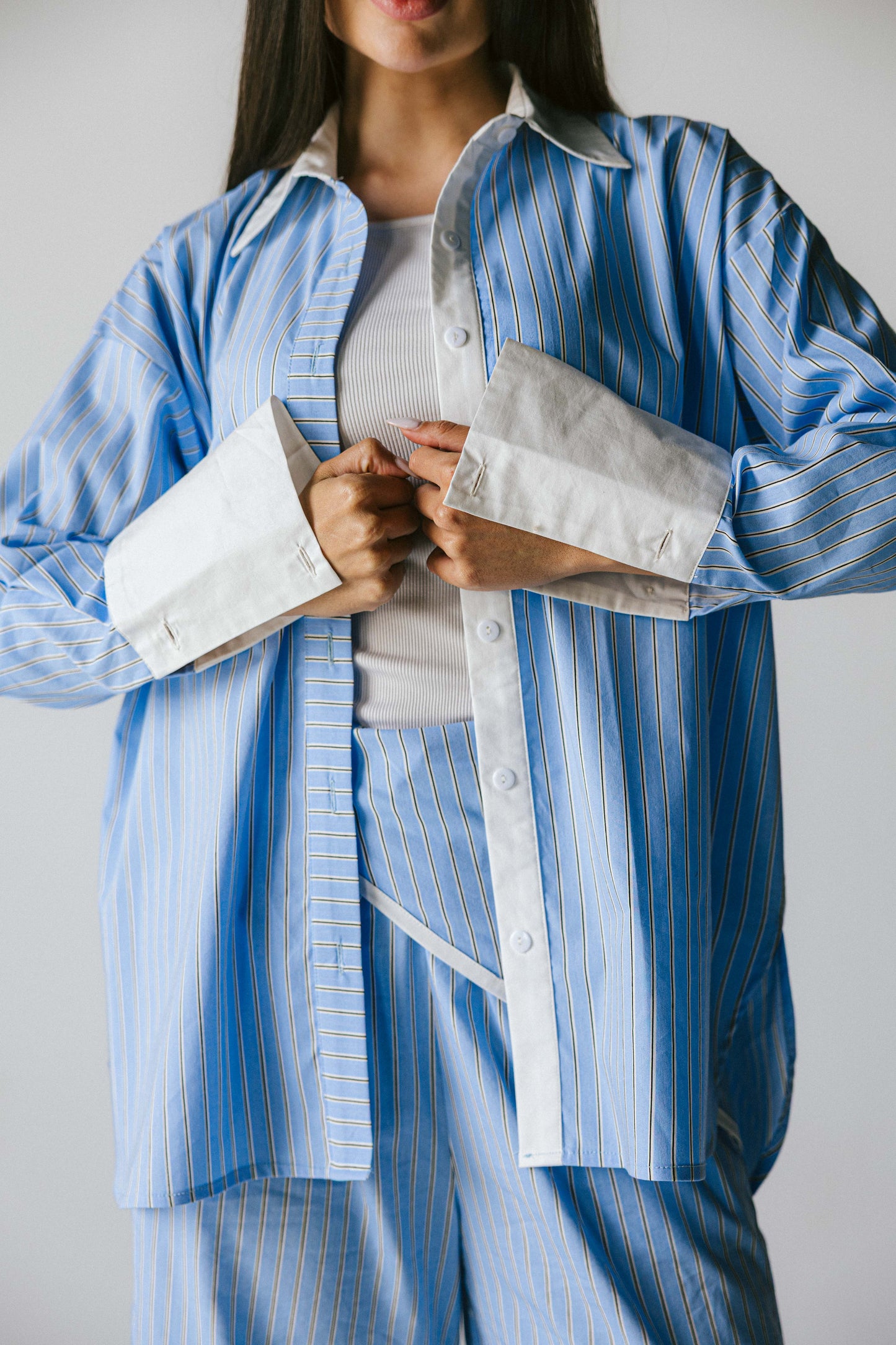 The Icon Stripe Set - baby blue