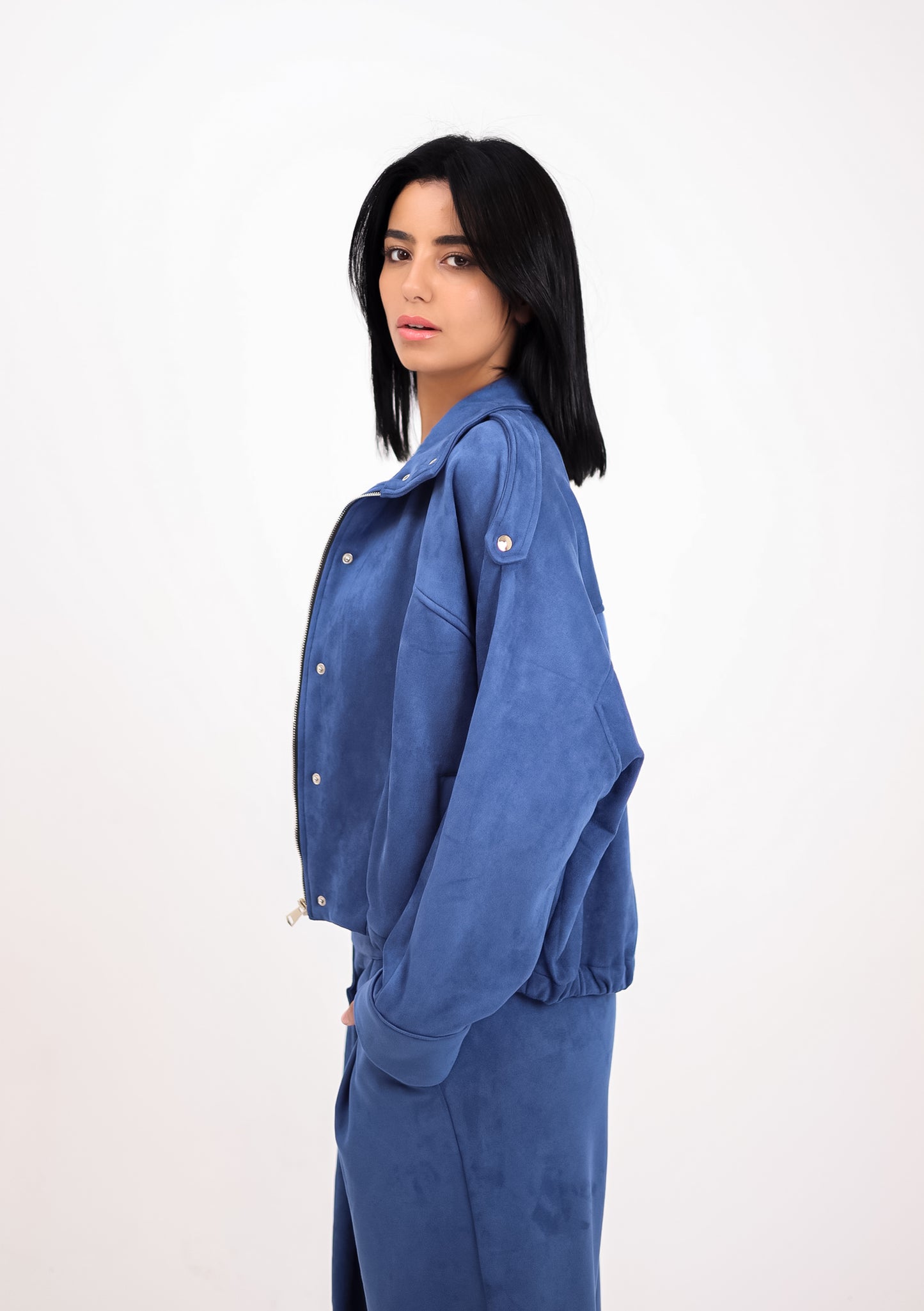 The relax suede set - NAVY