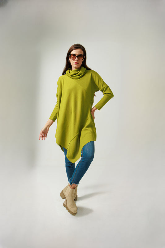 Asymmetric wool Top