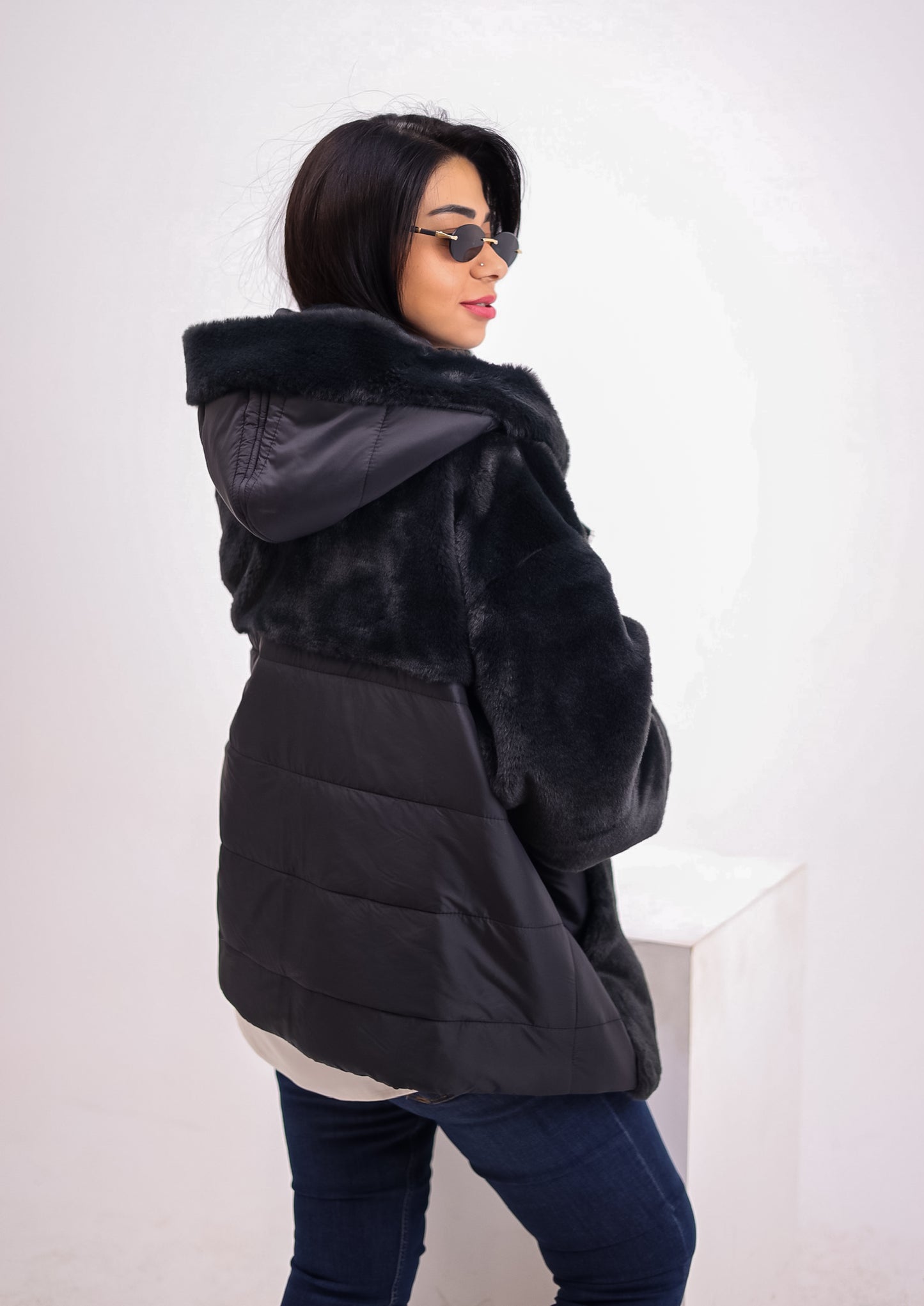 Fur puffer jacket