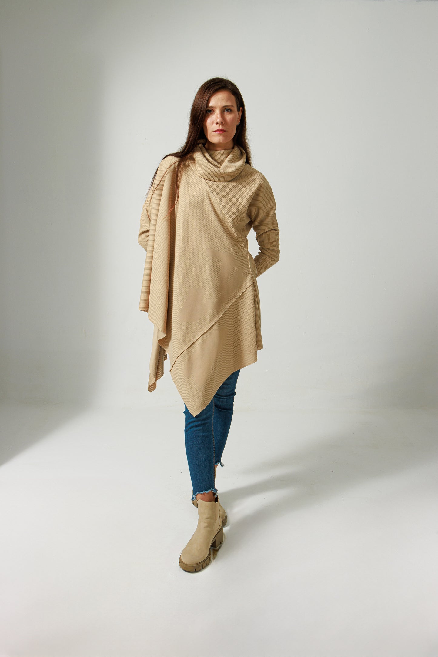 Asymmetric wool Top