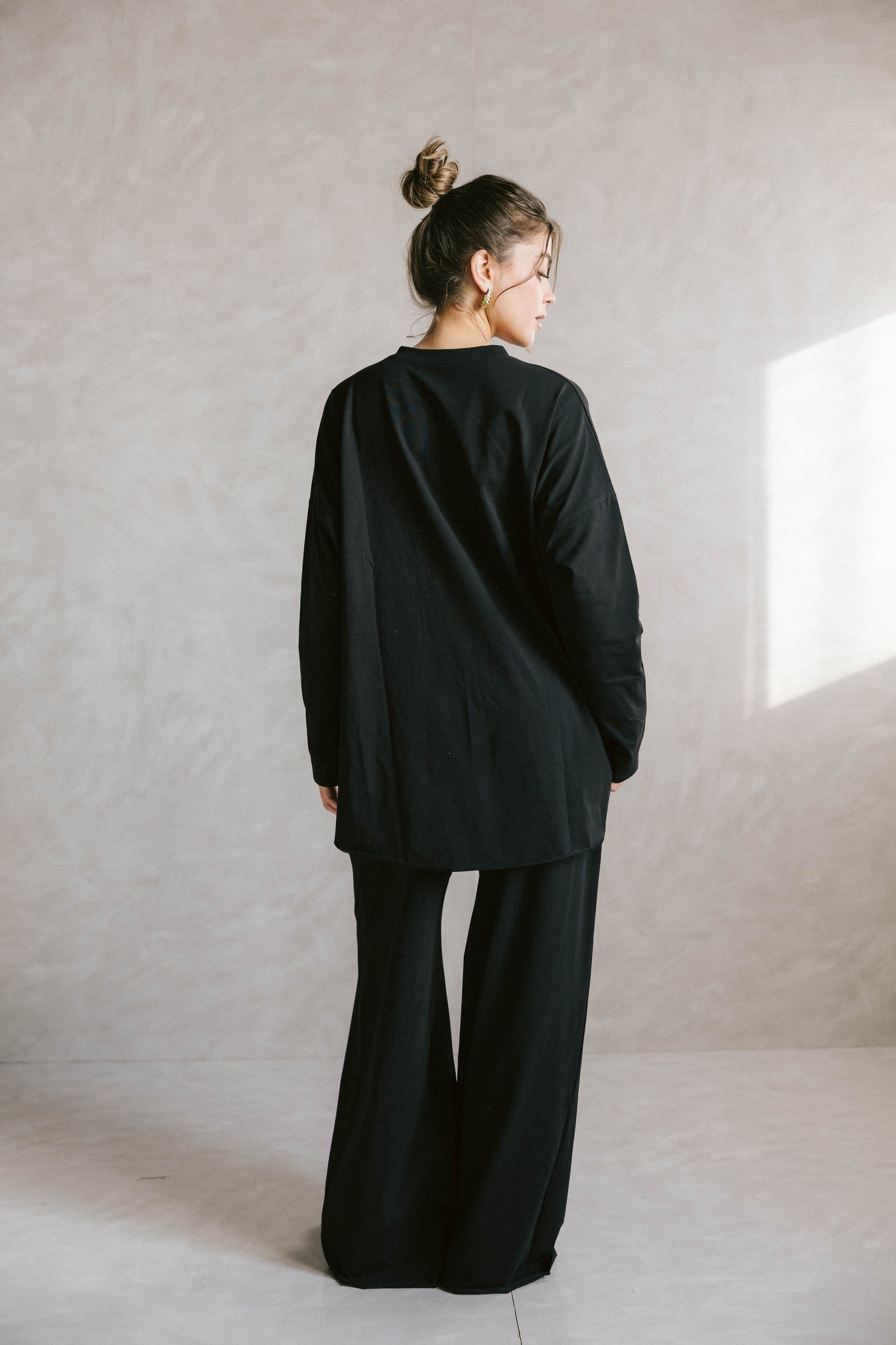 Unfinished cotton set - black