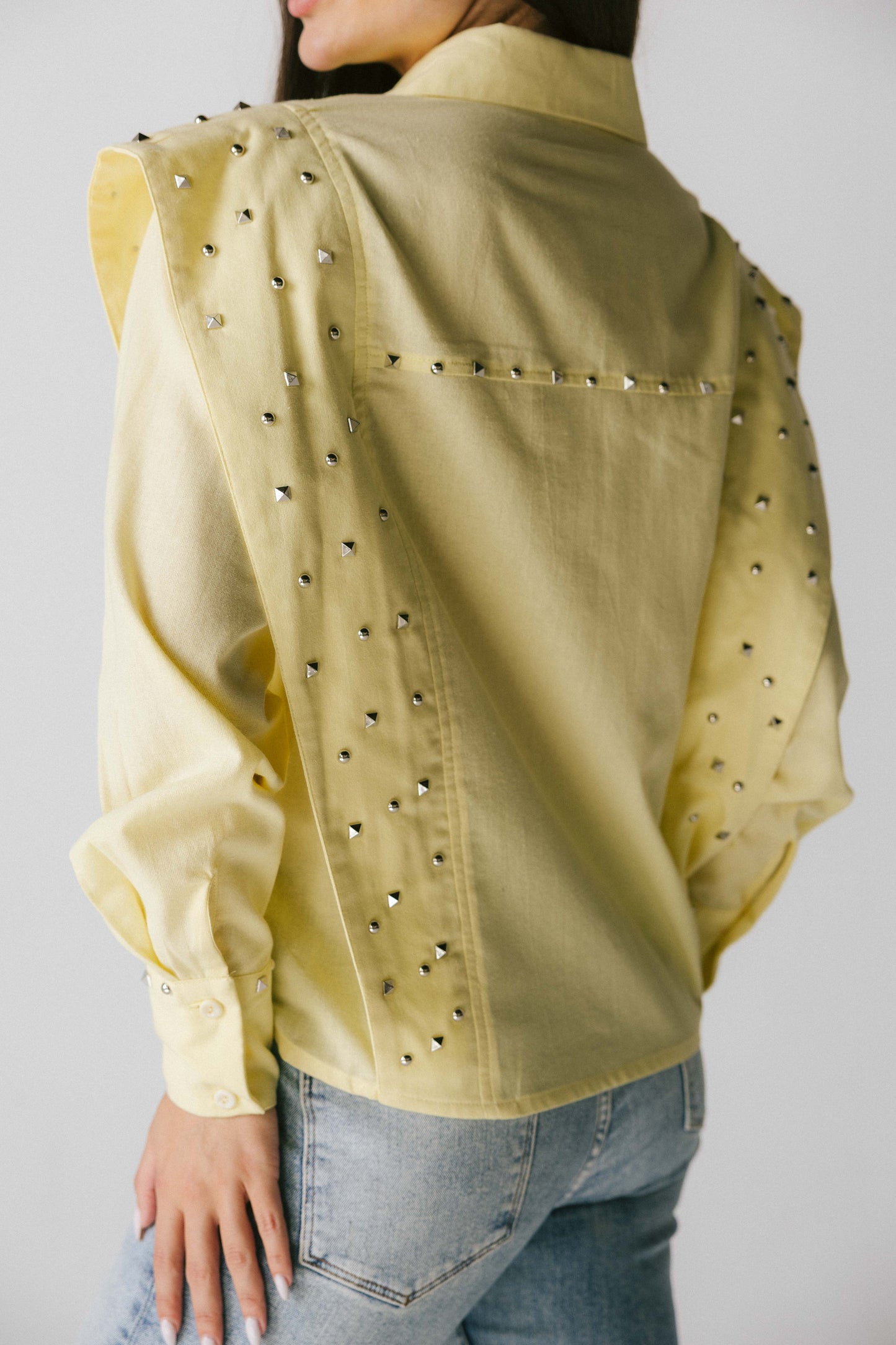 Studded linen shirt