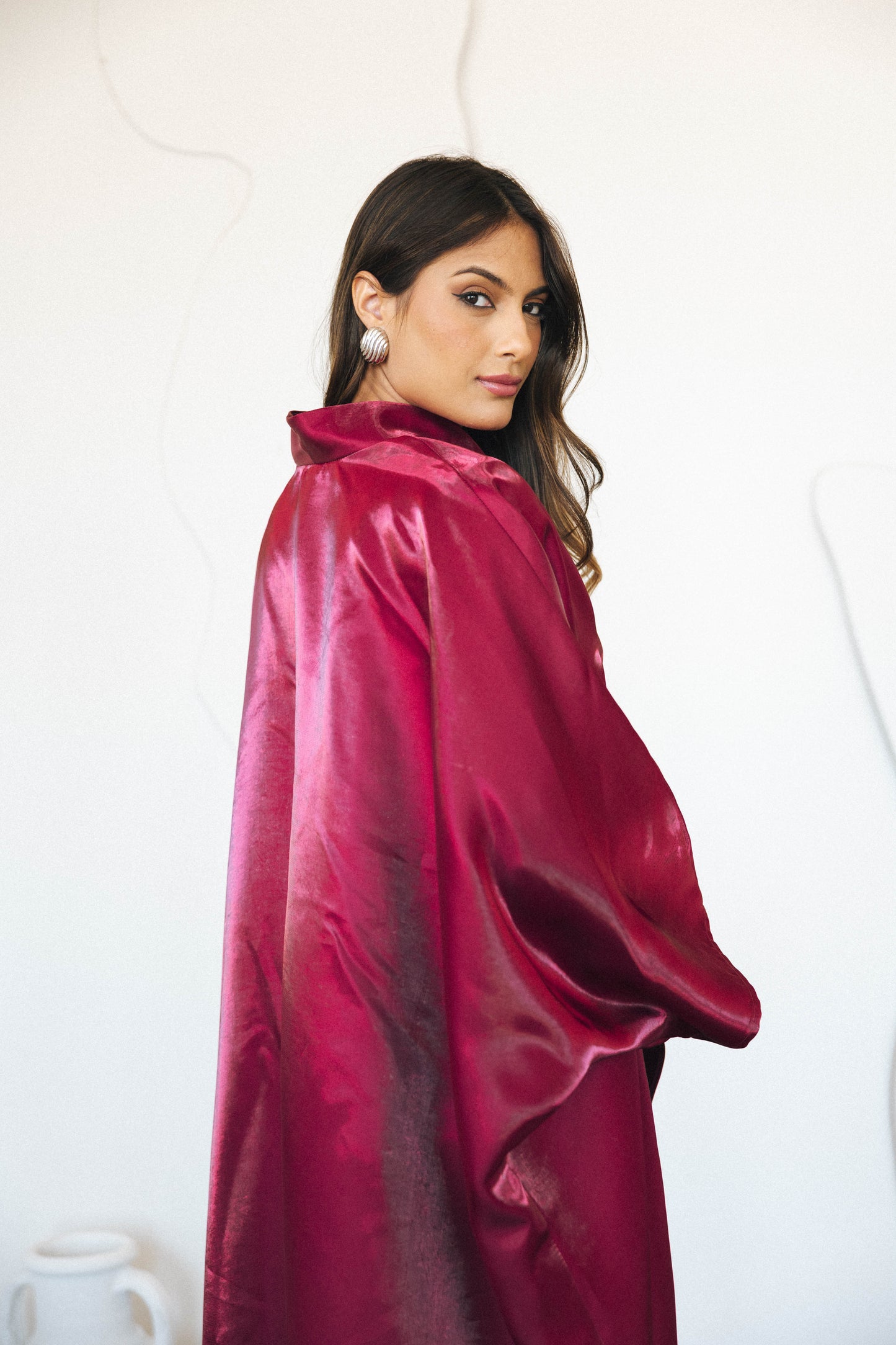 Velour Flow Kaftan - MAROON