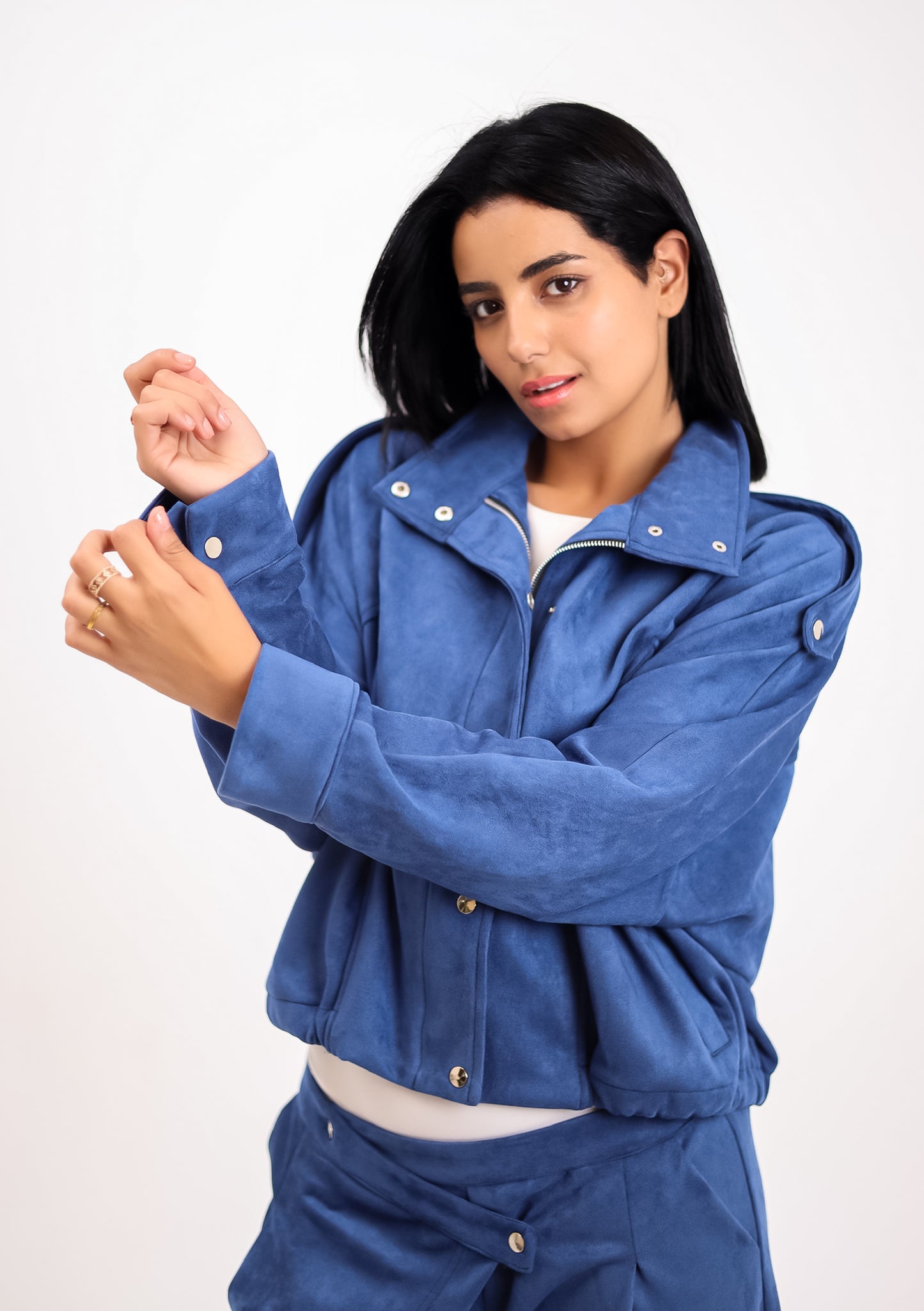 The relax suede set - NAVY