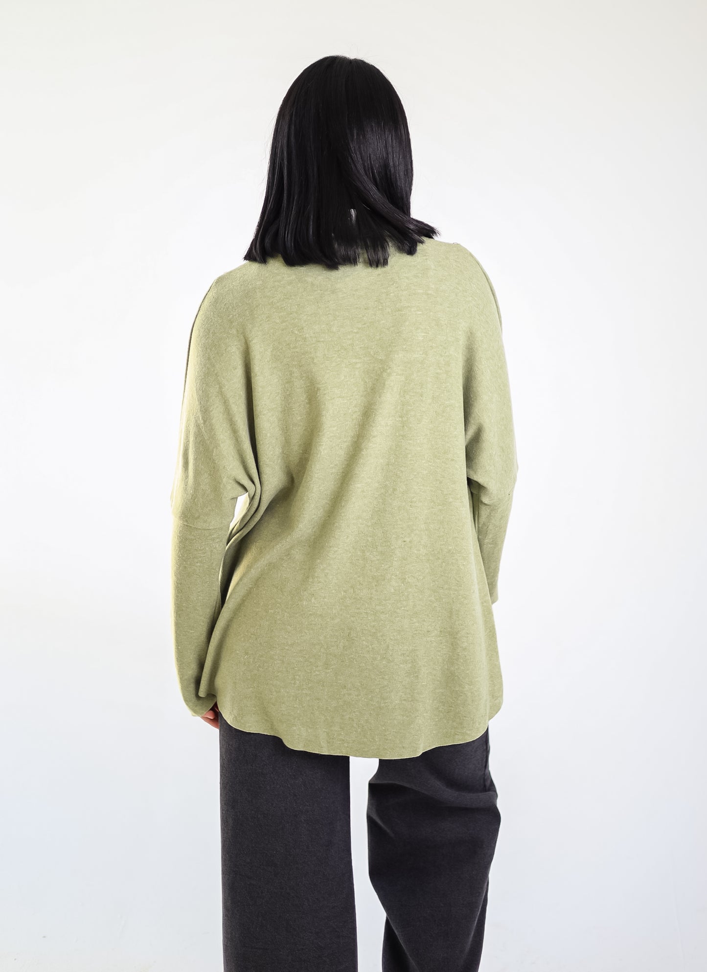 Studded knit top - pistachio