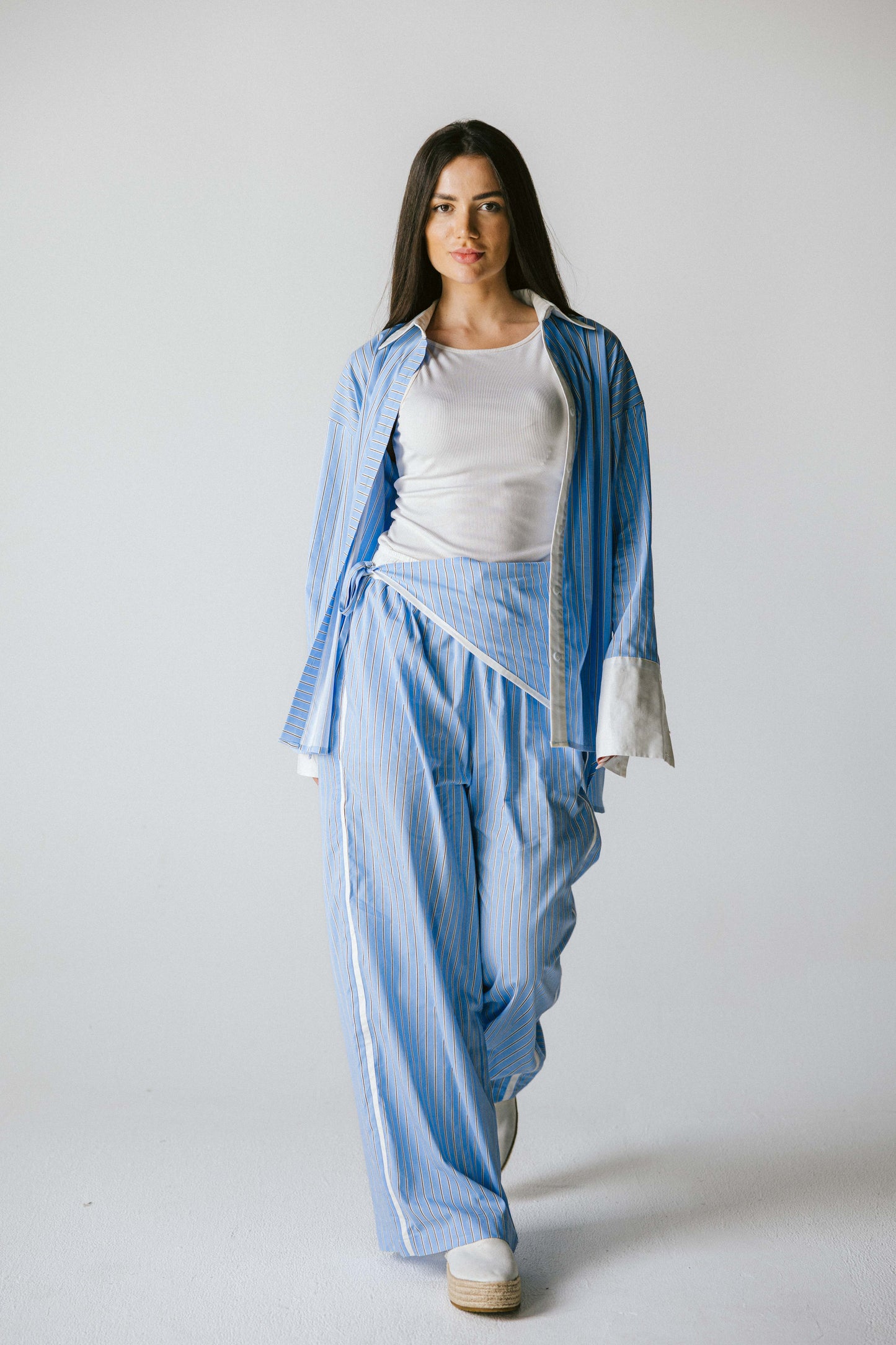 The Icon Stripe Set - baby blue