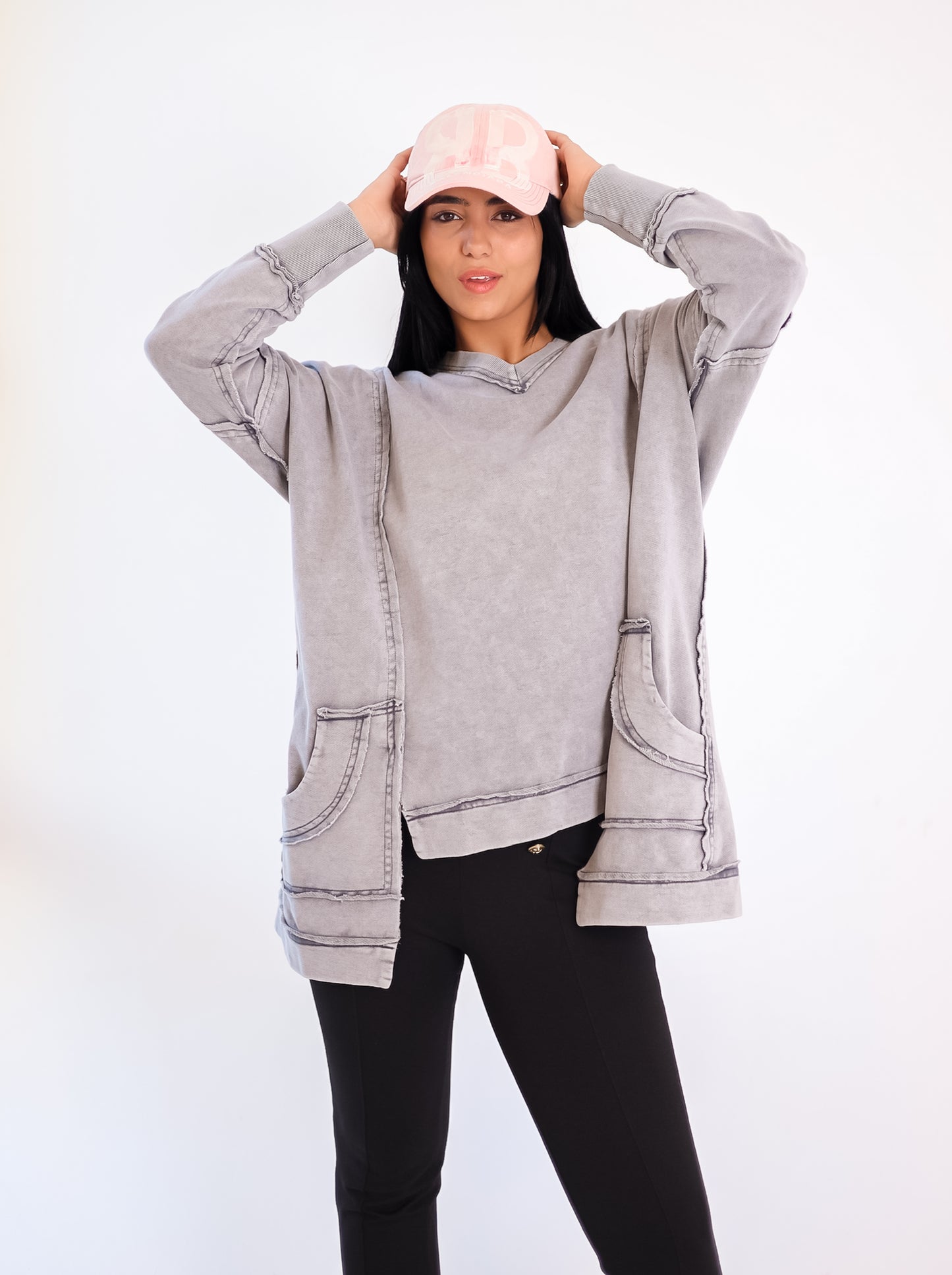 Washed sweatshirt - Grey