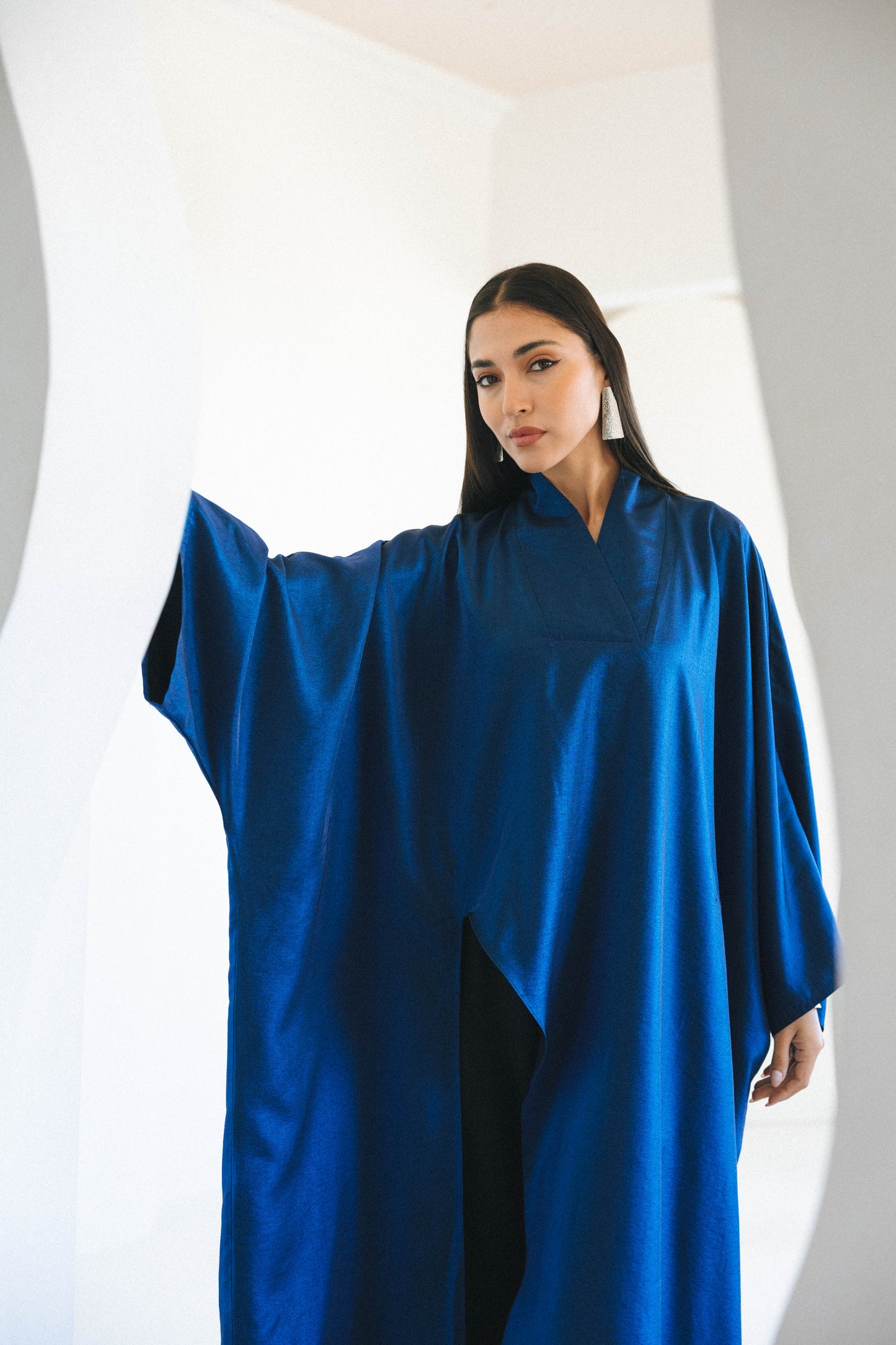 VELOUR FLOW KAFTAN- ROYAL BLUE