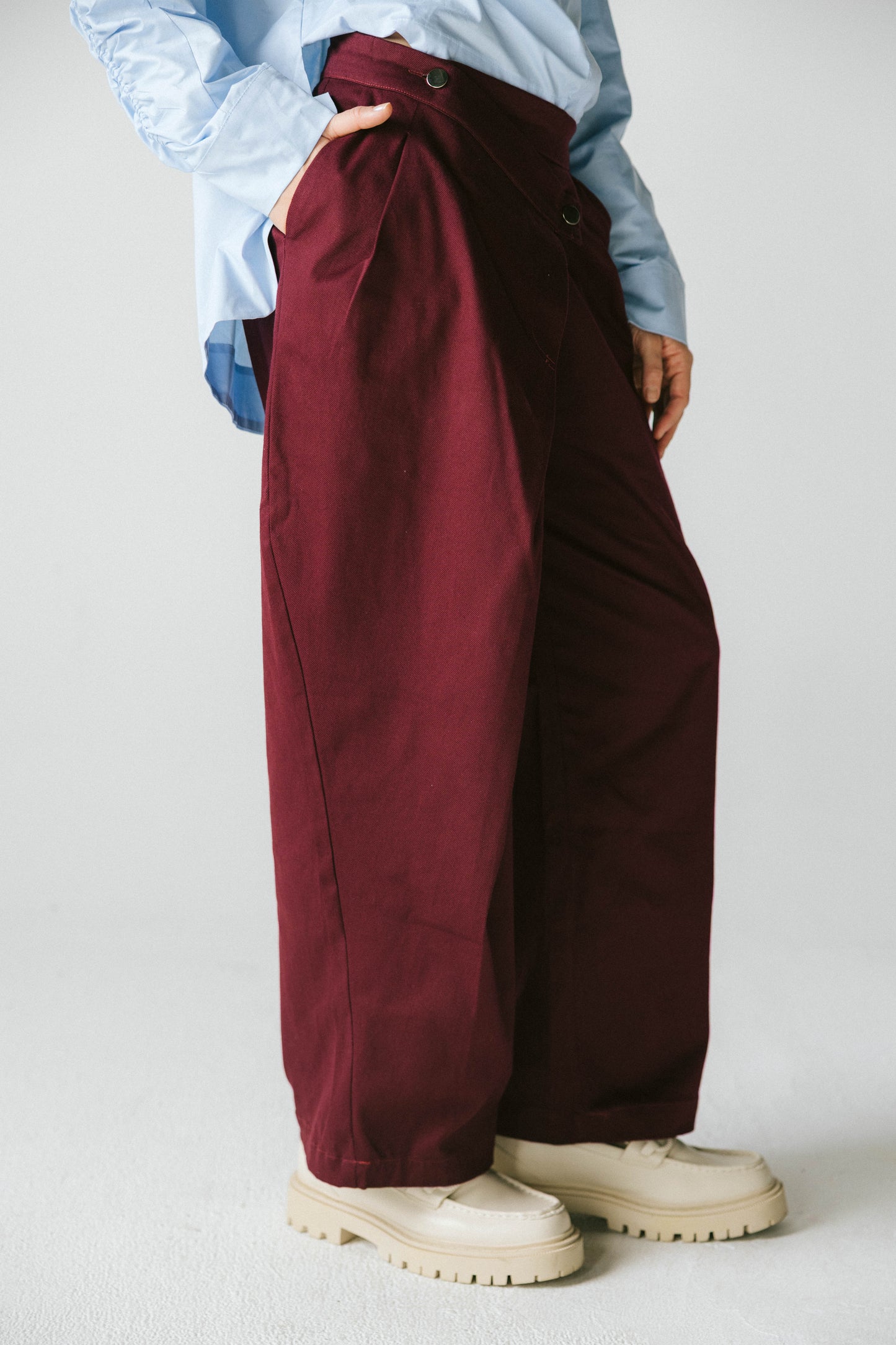 Wrapline gabardeen pants