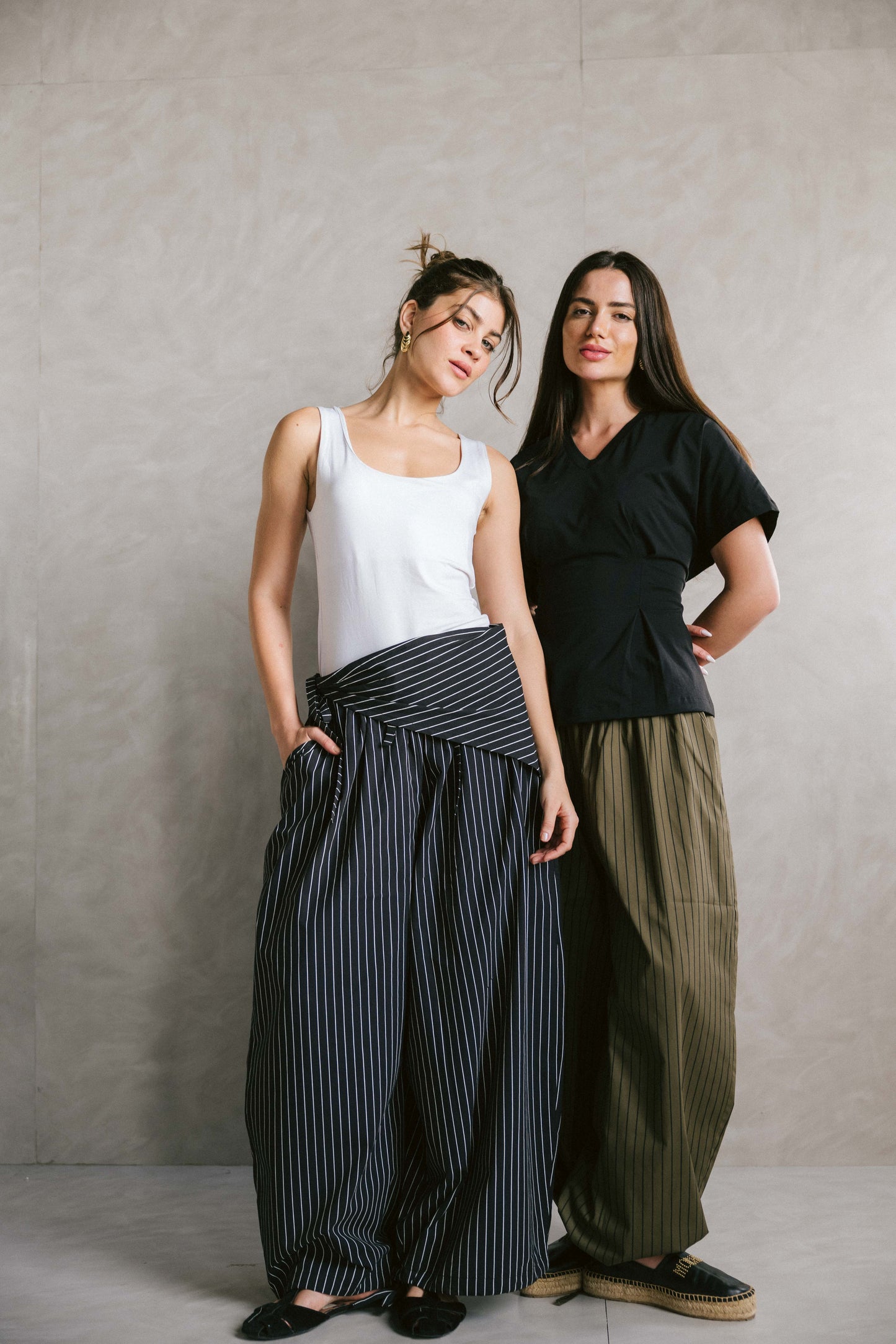 Stripped ease pants