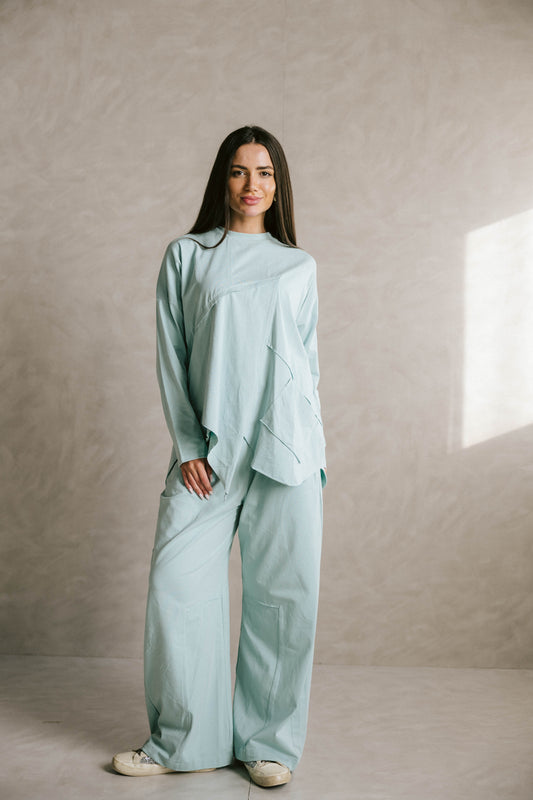 Unfinished cotton set - mint