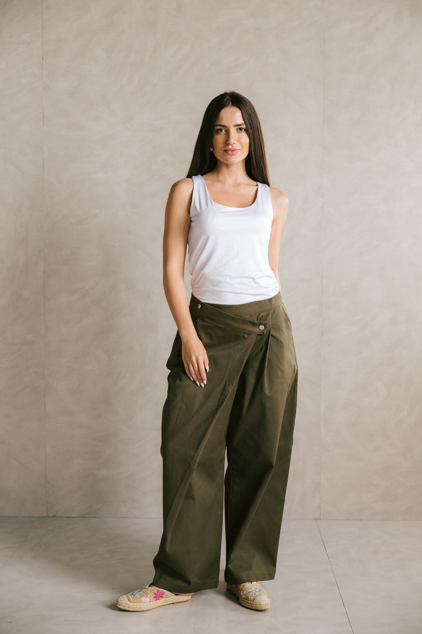 Wrapline gabardeen pants