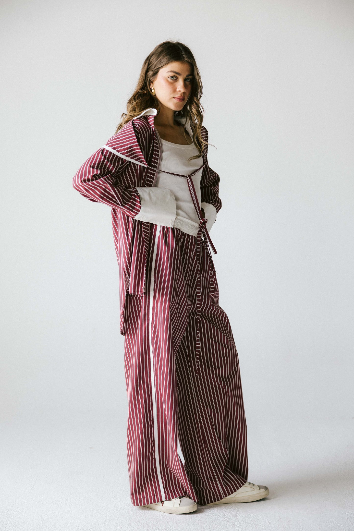 The Icon Stripe Set - Burgundy