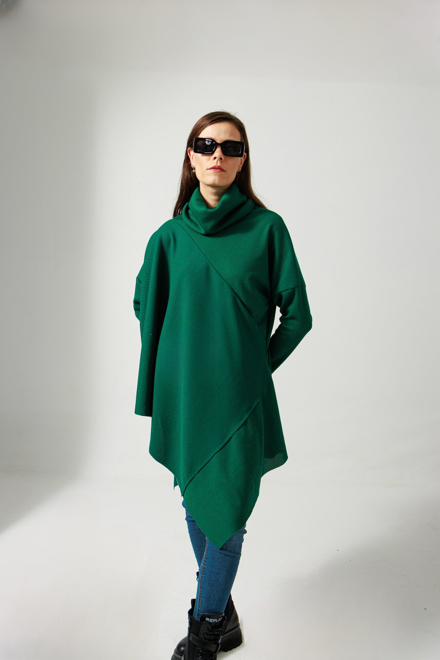 Asymmetric wool Top