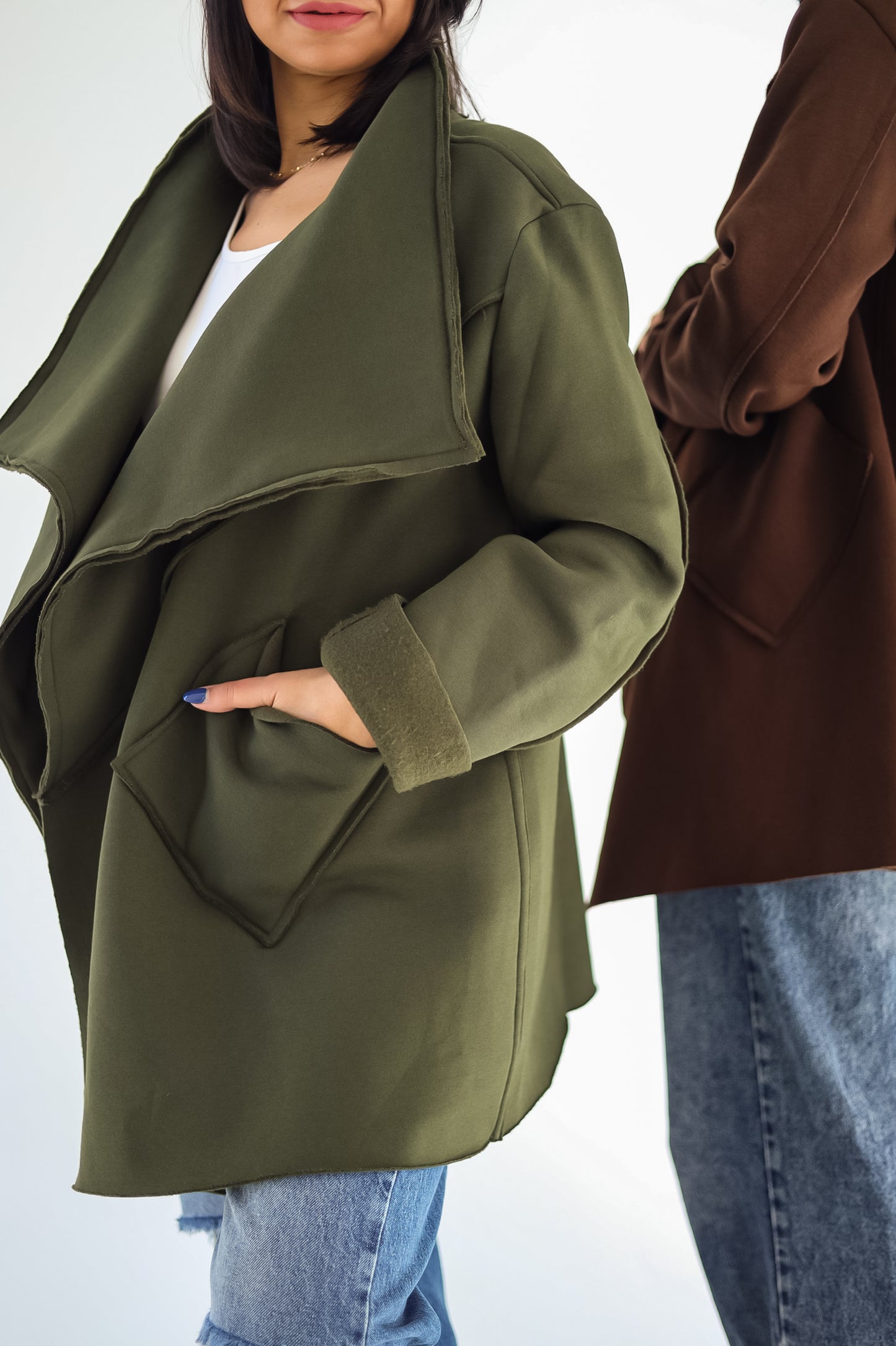 Unfinished Milton cardigan - OLIVE