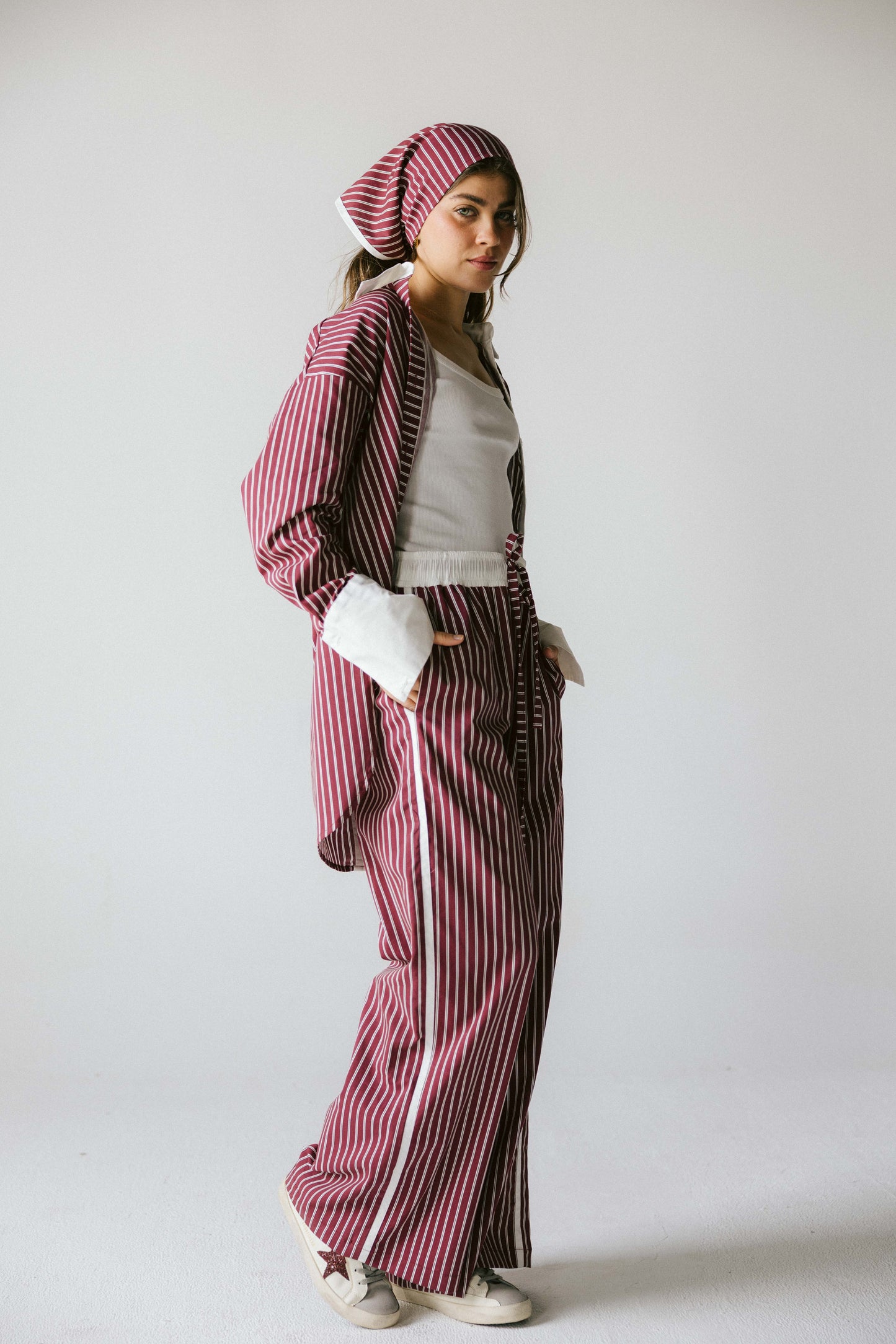 The Icon Stripe Set - Burgundy