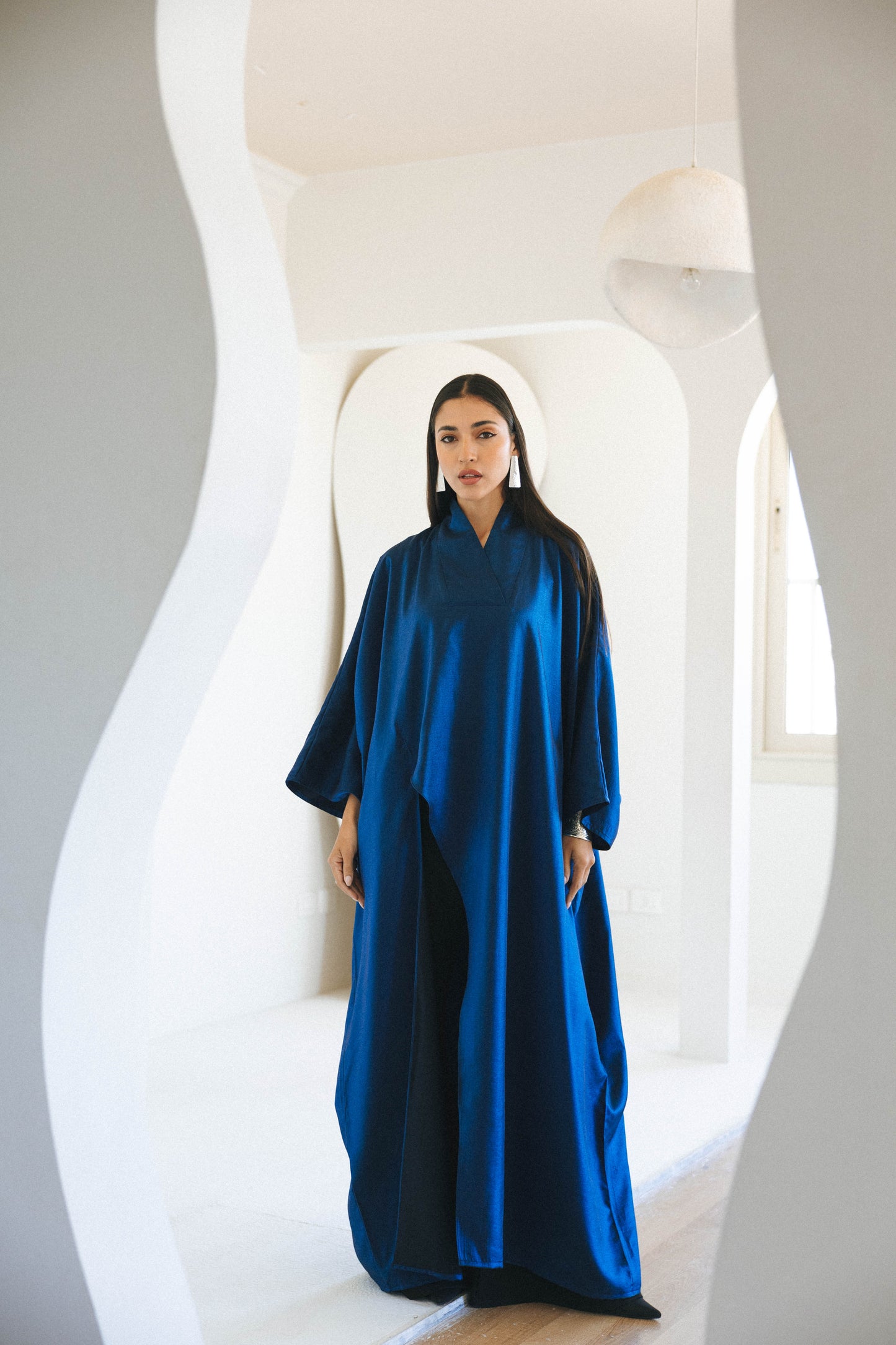 VELOUR FLOW KAFTAN- ROYAL BLUE