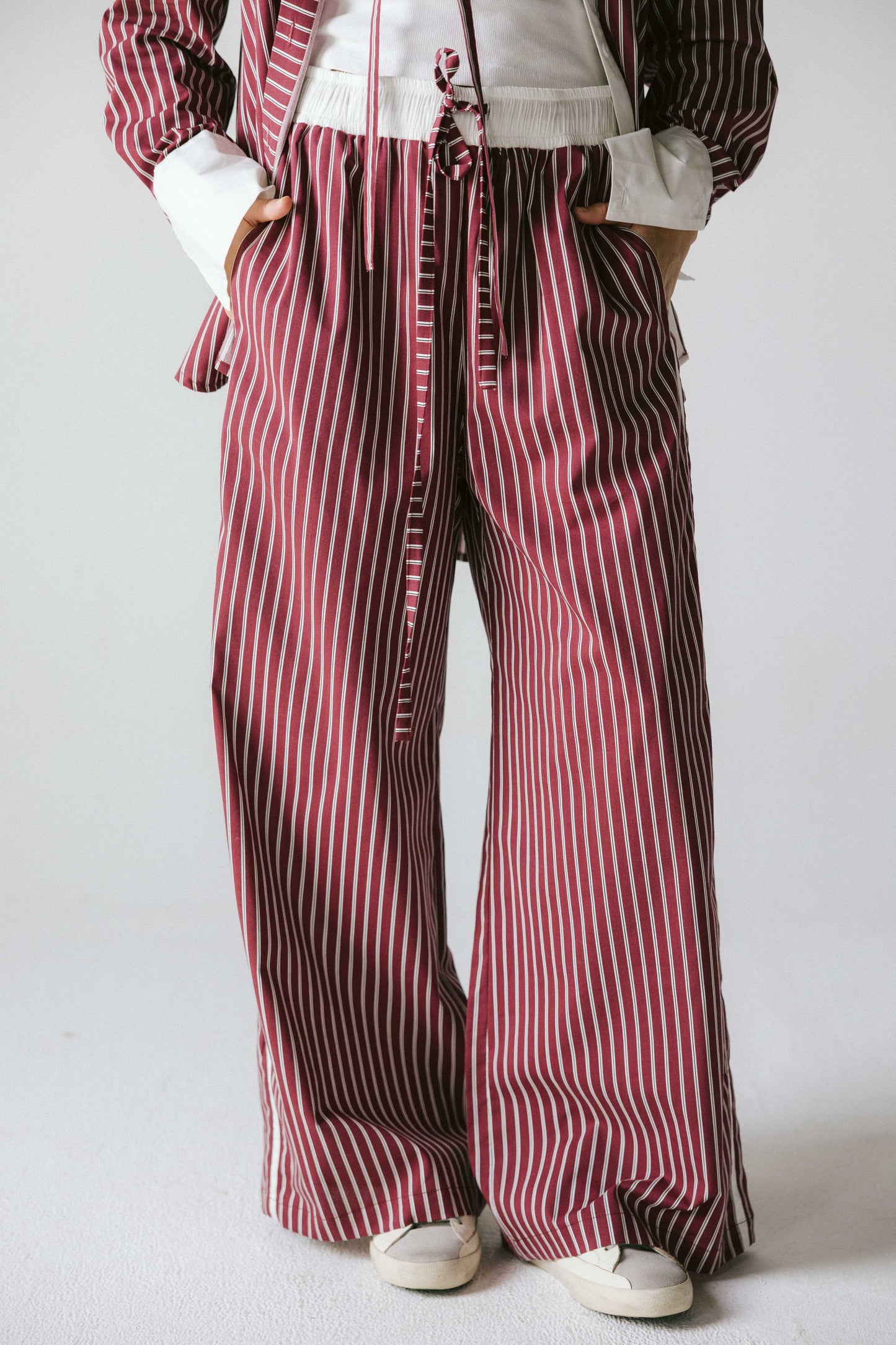 The Icon Stripe Set - Burgundy