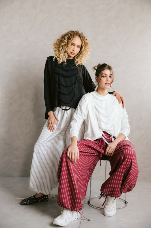 Stripped ease pants