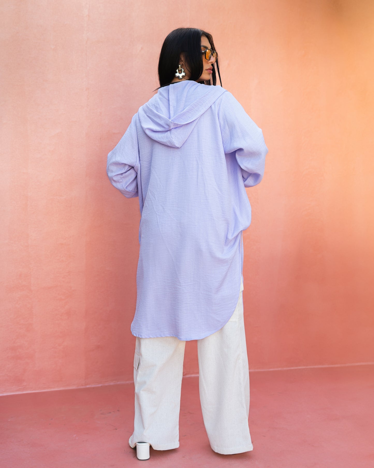 High law zipper cardigan