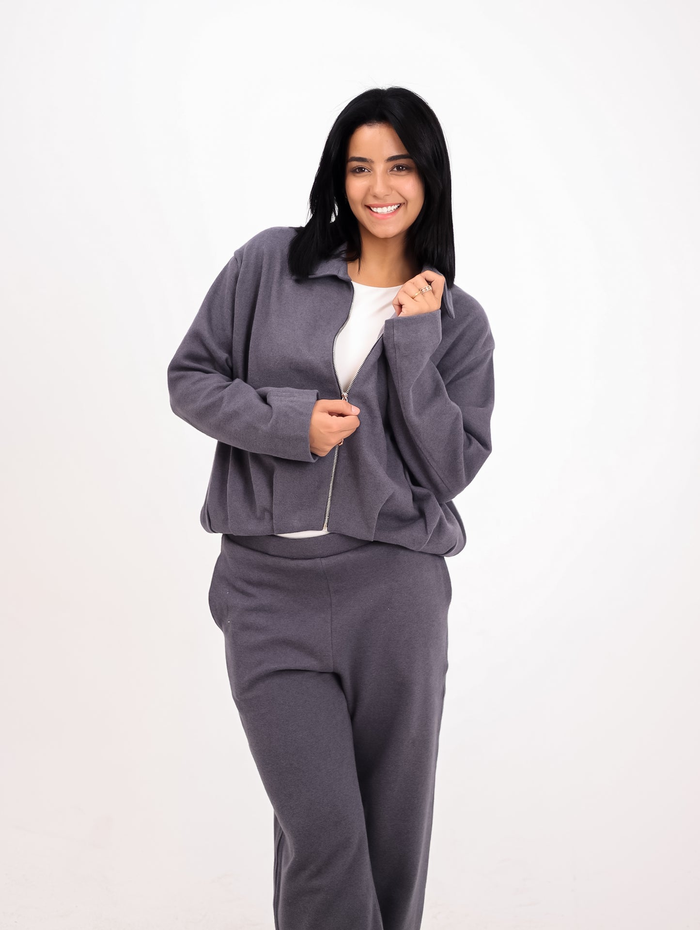 The calm zip set - GREY