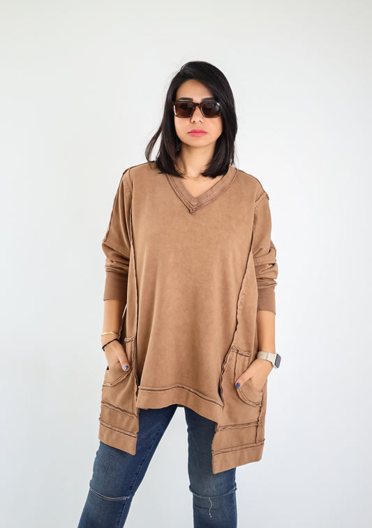 Washed sweatshirt - HAVAN
