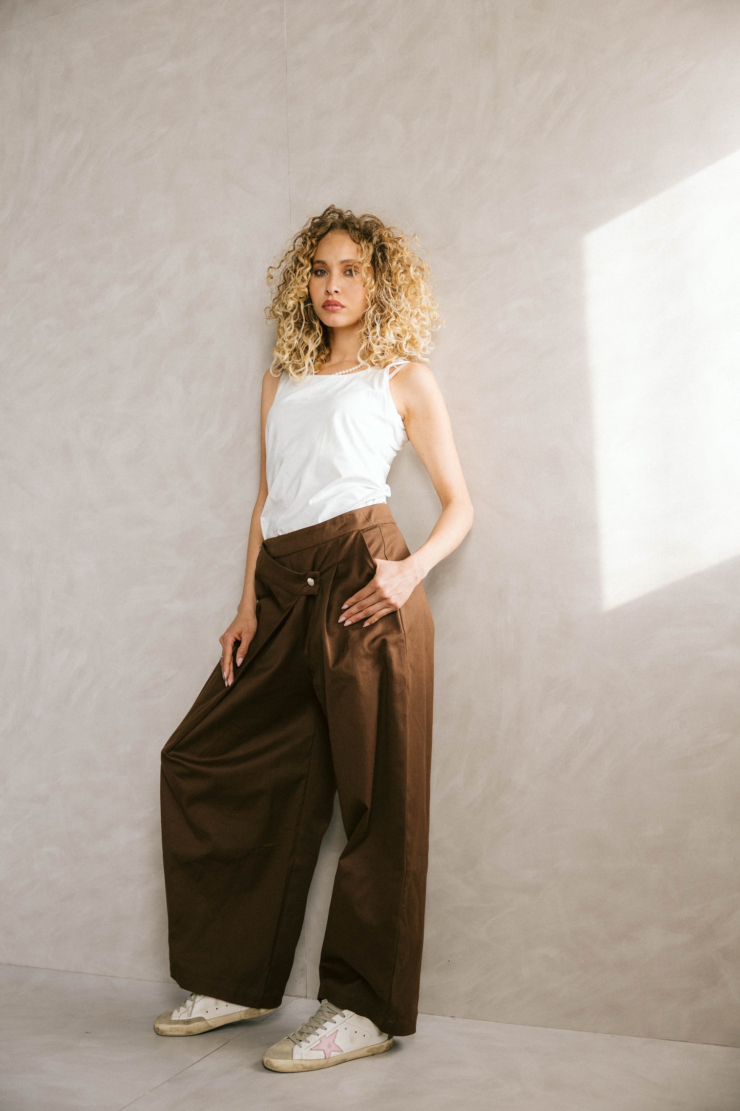 Wrapline gabardeen pants